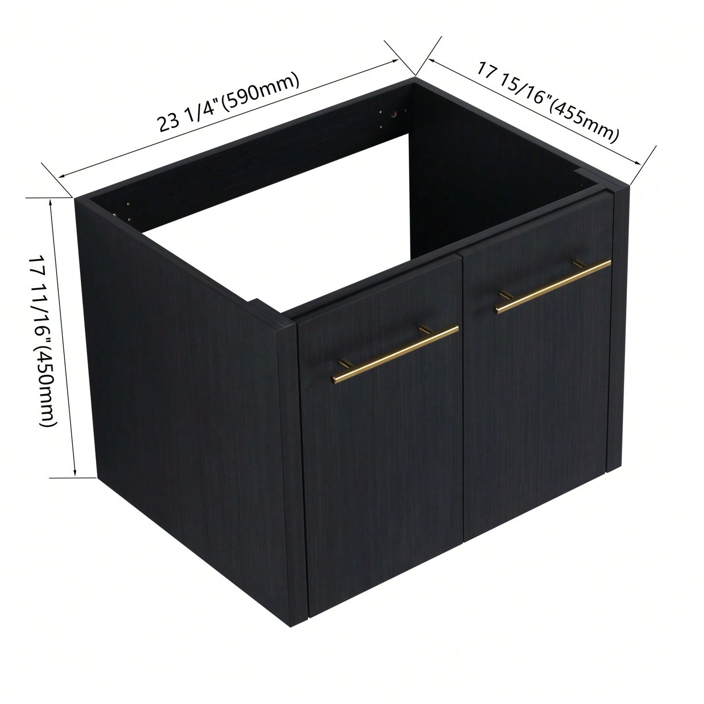 24 Inch Wall-Mounted Bathroom Vanity (Only The Cabinet Body, No Top Sink)
