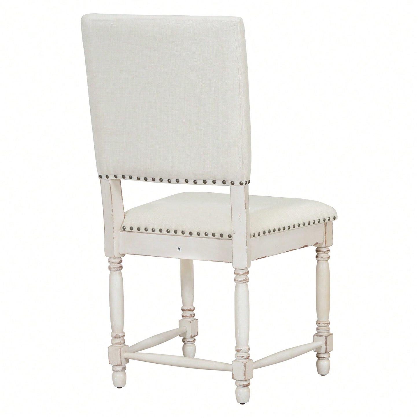 Elegant Solid Wood Vintage Dining Chairs Set of 2 Upholstered Seat Padded Back 330lbs Capacity for Dining Room Kitchen Living Room