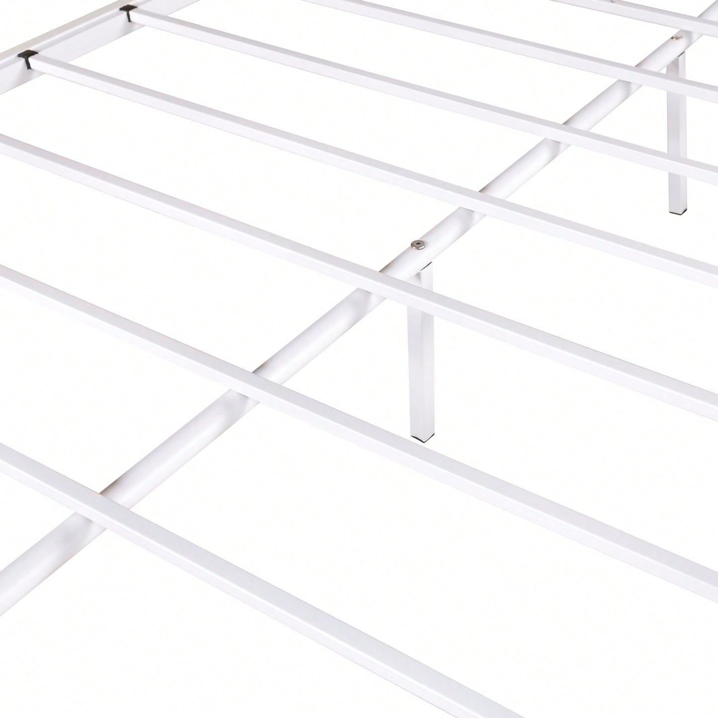 Heavy Duty Twin Over Full Bunk Bed Metal Frame with Guardrails and Storage Easy Assembly No Box Spring Needed
