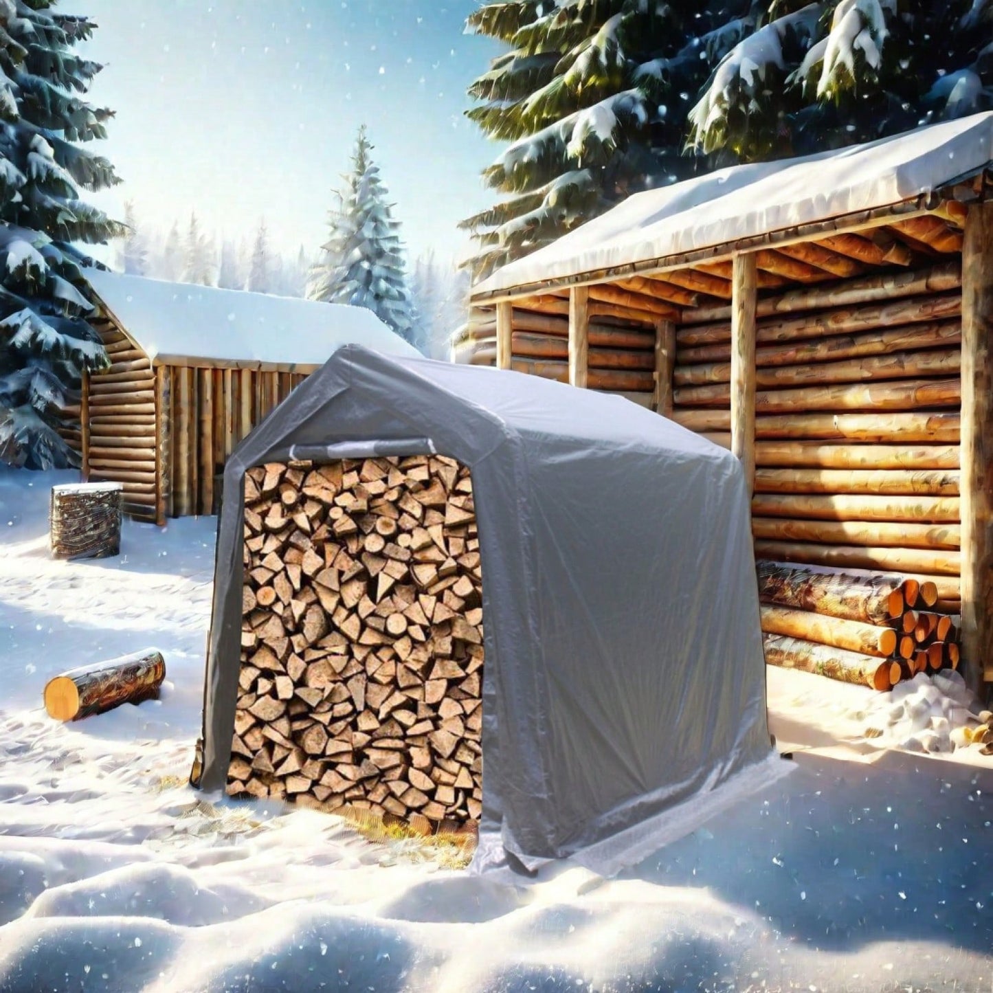 Heavy Duty 7x12ft Outdoor Storage Shelter Portable Garage For Motorcycle, Bike, Garden Tools, ATV, G