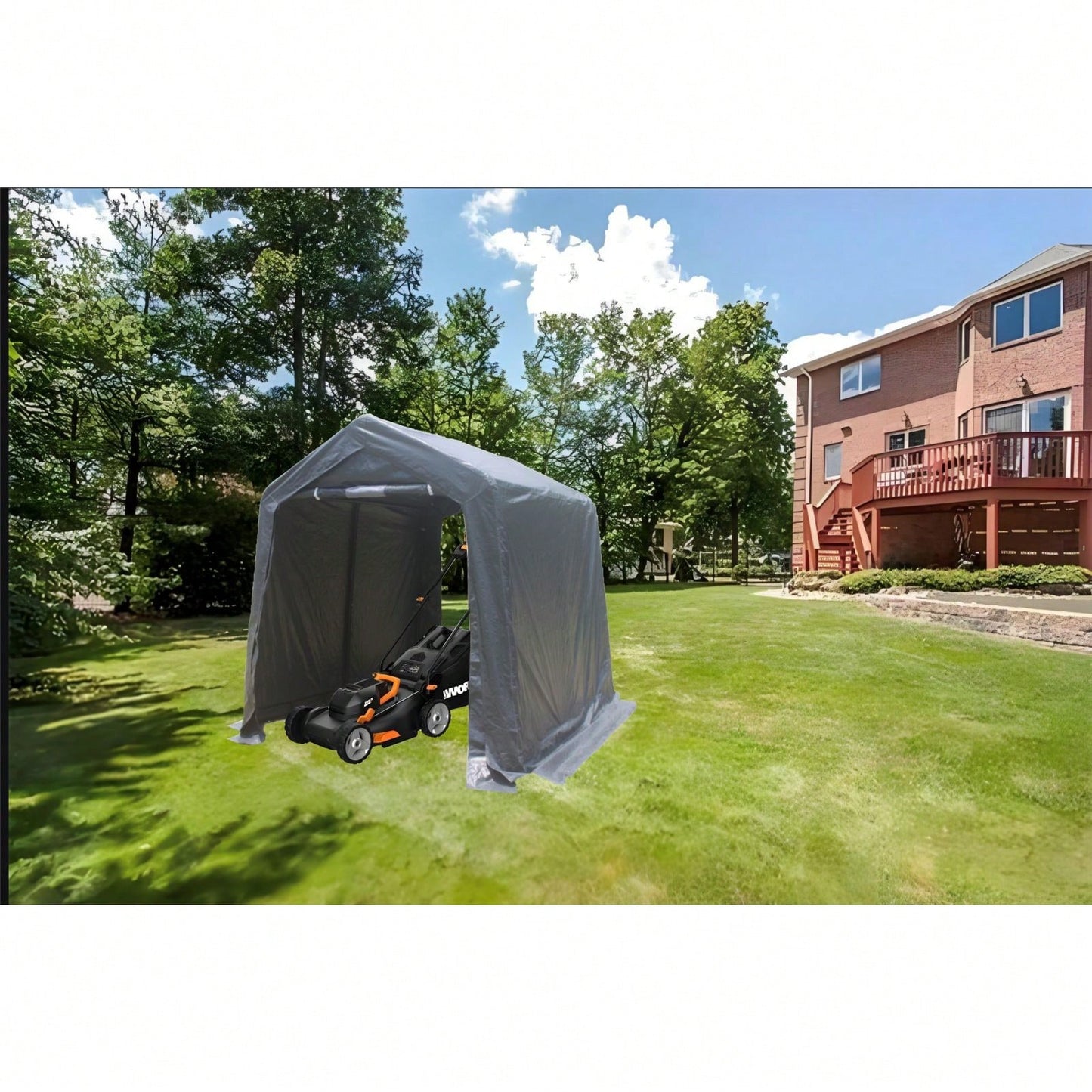 Heavy Duty 7x12ft Outdoor Storage Shelter Portable Garage For Motorcycle, Bike, Garden Tools, ATV, G