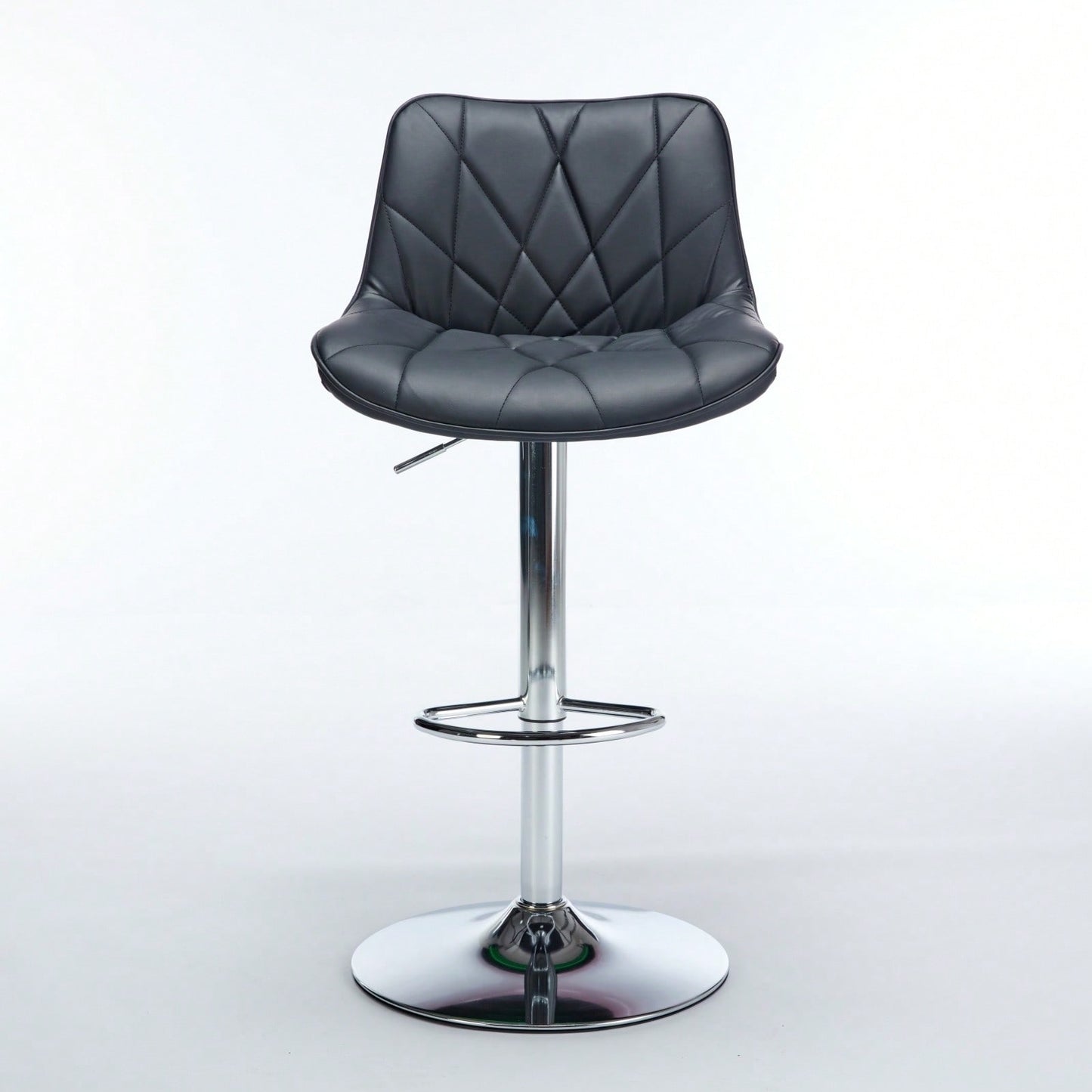 Adjustable Swivel Bar Stools Set of 2 with Back Support Ergonomic Design for Kitchen Island Pub 25-33 Inch Seat Height