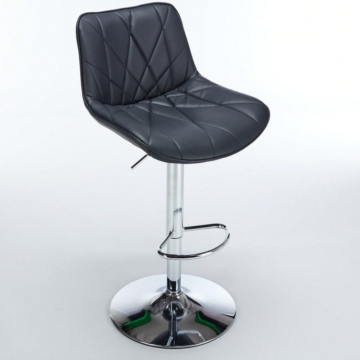 Adjustable Swivel Bar Stools Set of 2 with Back Support Ergonomic Design for Kitchen Island Pub 25-33 Inch Seat Height