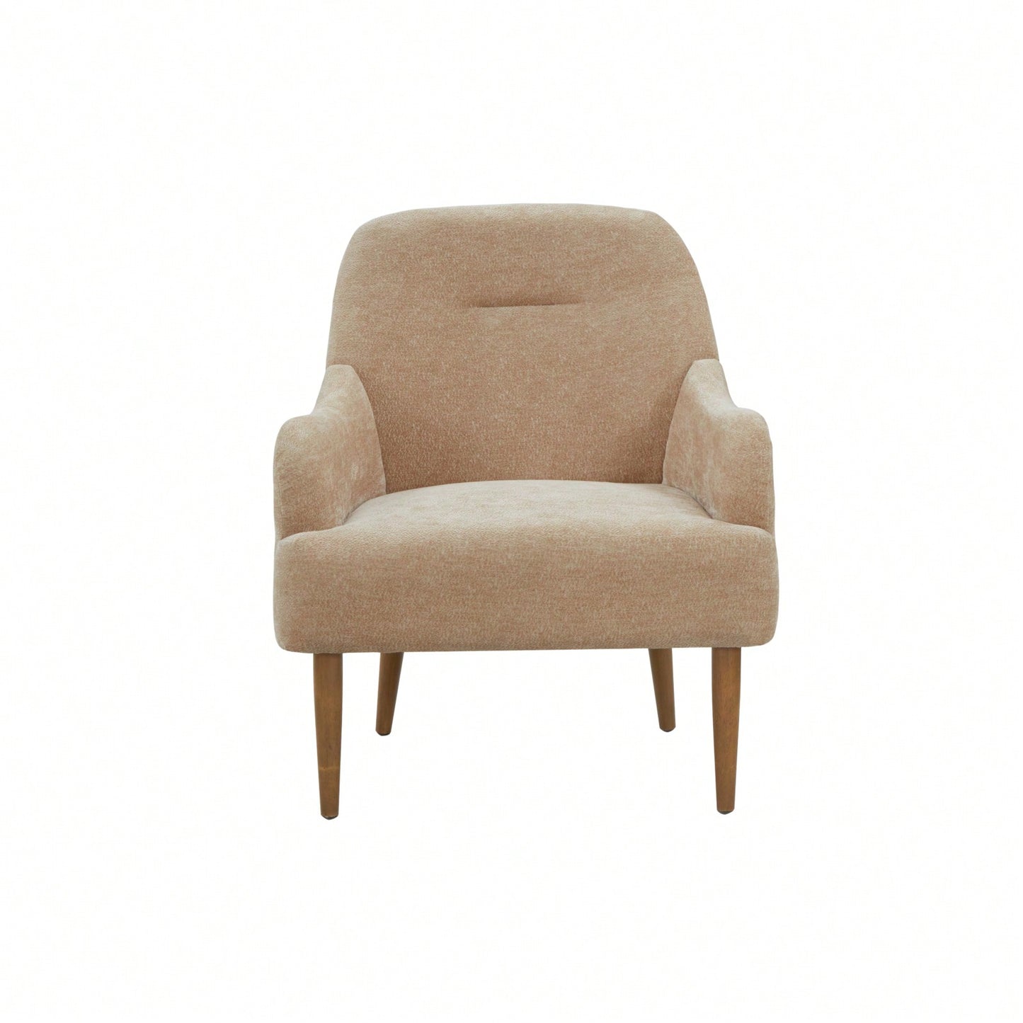 Stylish Chenille Accent Armchair with Wood Legs for Living Room Bedroom or Office Easy Assembly