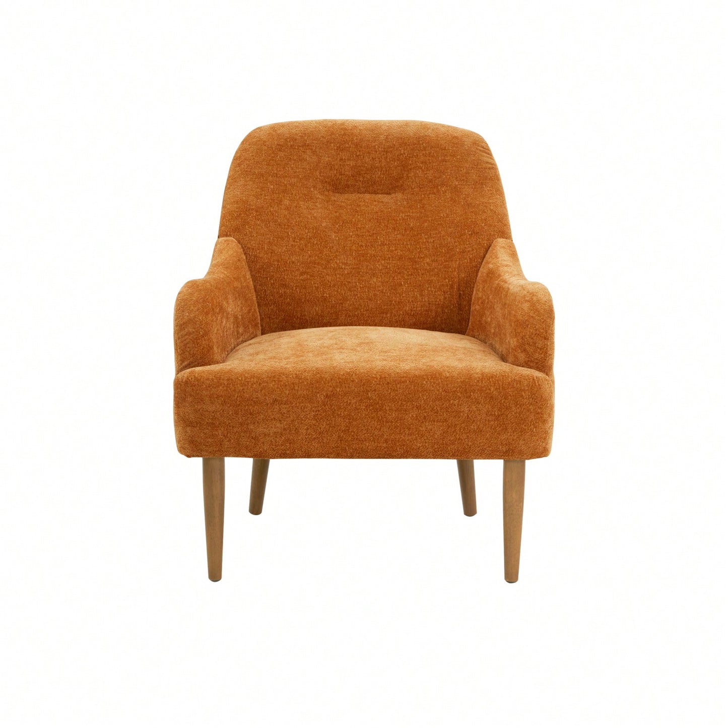 Stylish Chenille Accent Armchair with Wood Legs for Living Room Bedroom or Office Easy Assembly