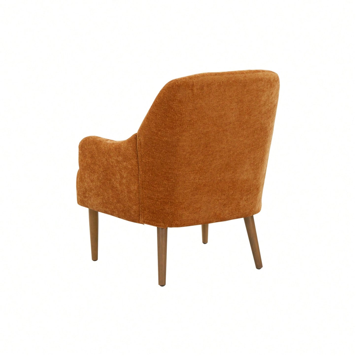Stylish Chenille Accent Armchair with Wood Legs for Living Room Bedroom or Office Easy Assembly
