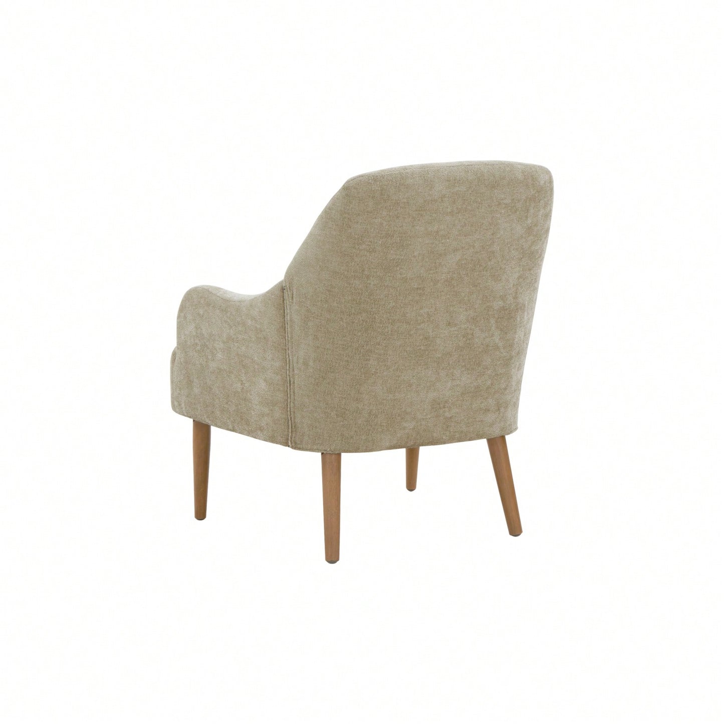 Stylish Chenille Accent Armchair with Wood Legs for Living Room Bedroom or Office Easy Assembly