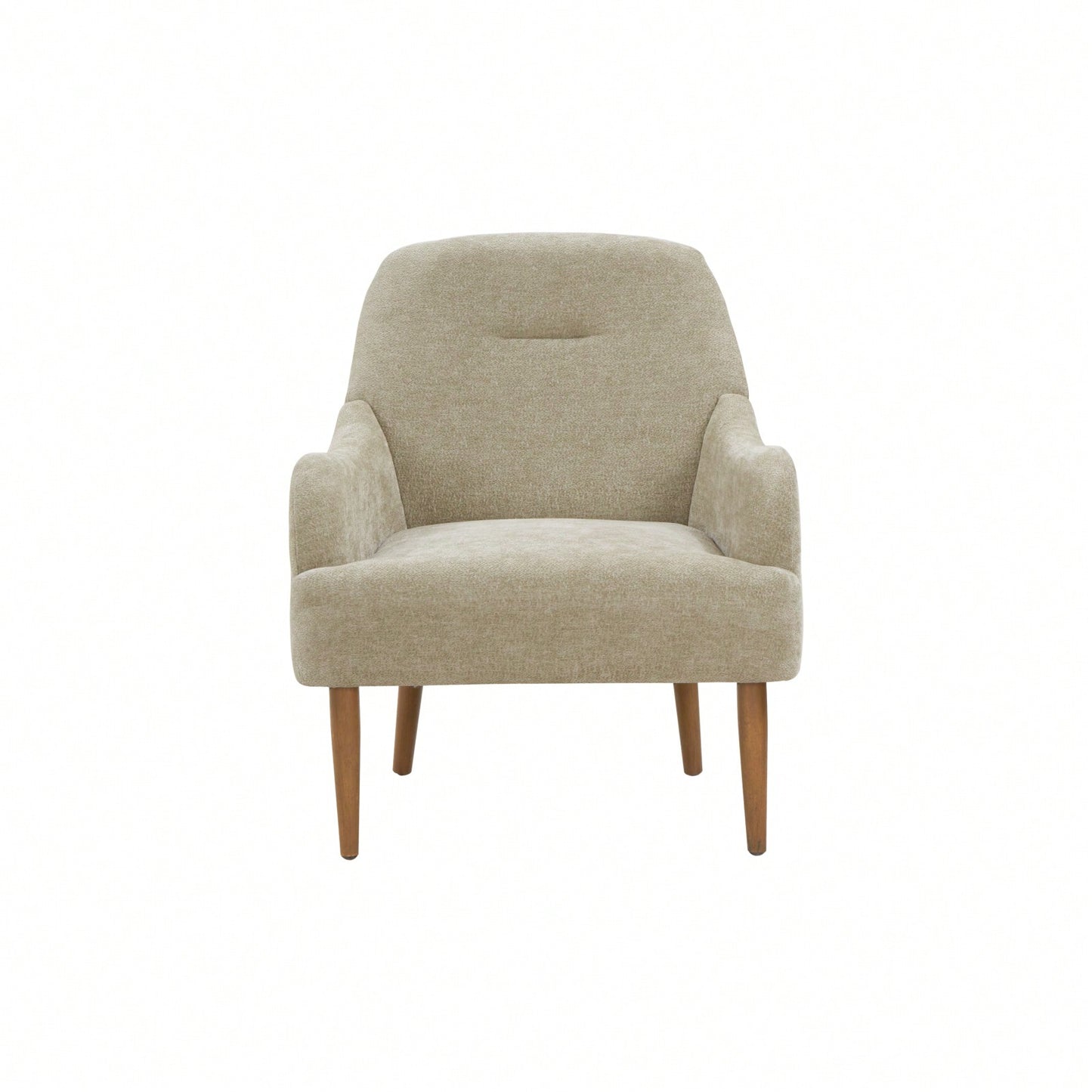 Stylish Chenille Accent Armchair with Wood Legs for Living Room Bedroom or Office Easy Assembly