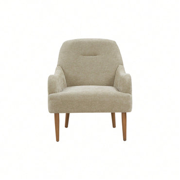 Stylish Chenille Accent Armchair with Wood Legs for Living Room Bedroom or Office Easy Assembly