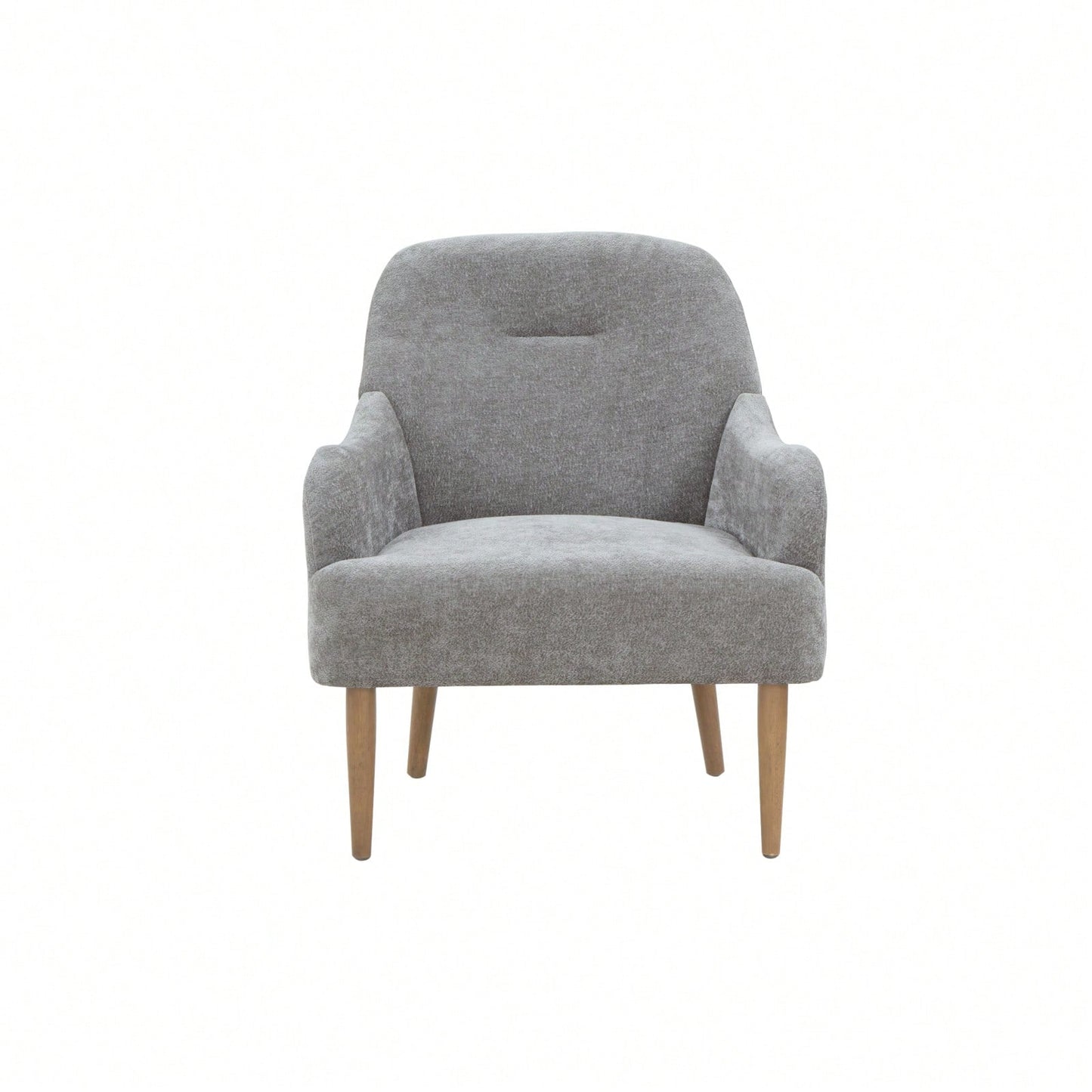 Stylish Chenille Accent Armchair with Wood Legs for Living Room Bedroom or Office Easy Assembly