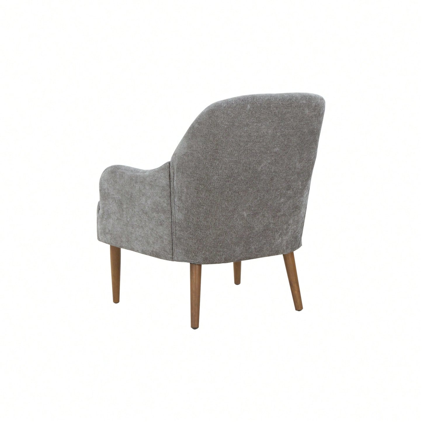 Stylish Chenille Accent Armchair with Wood Legs for Living Room Bedroom or Office Easy Assembly
