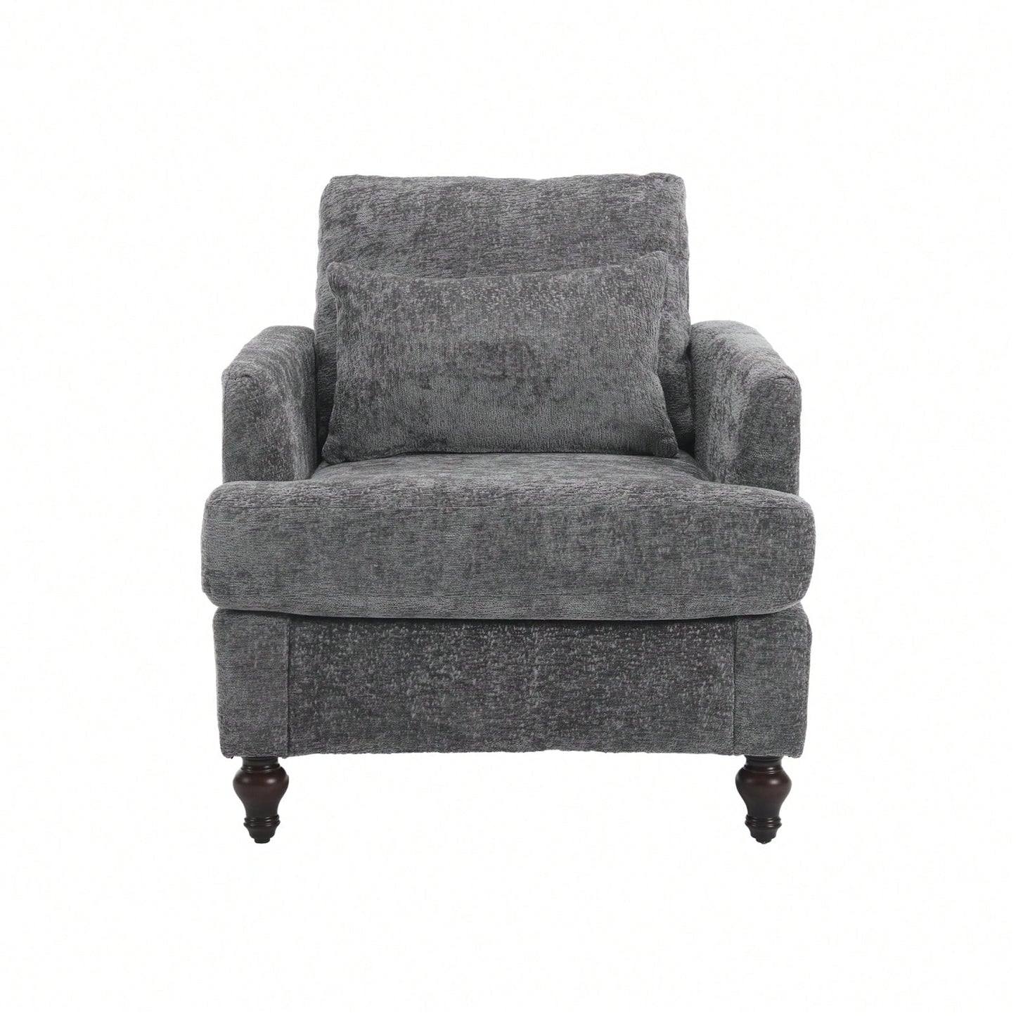 Mid Century Modern Tufted Accent Armchair Solid Wood Frame Lounge Chair for Living Room and Bedroom