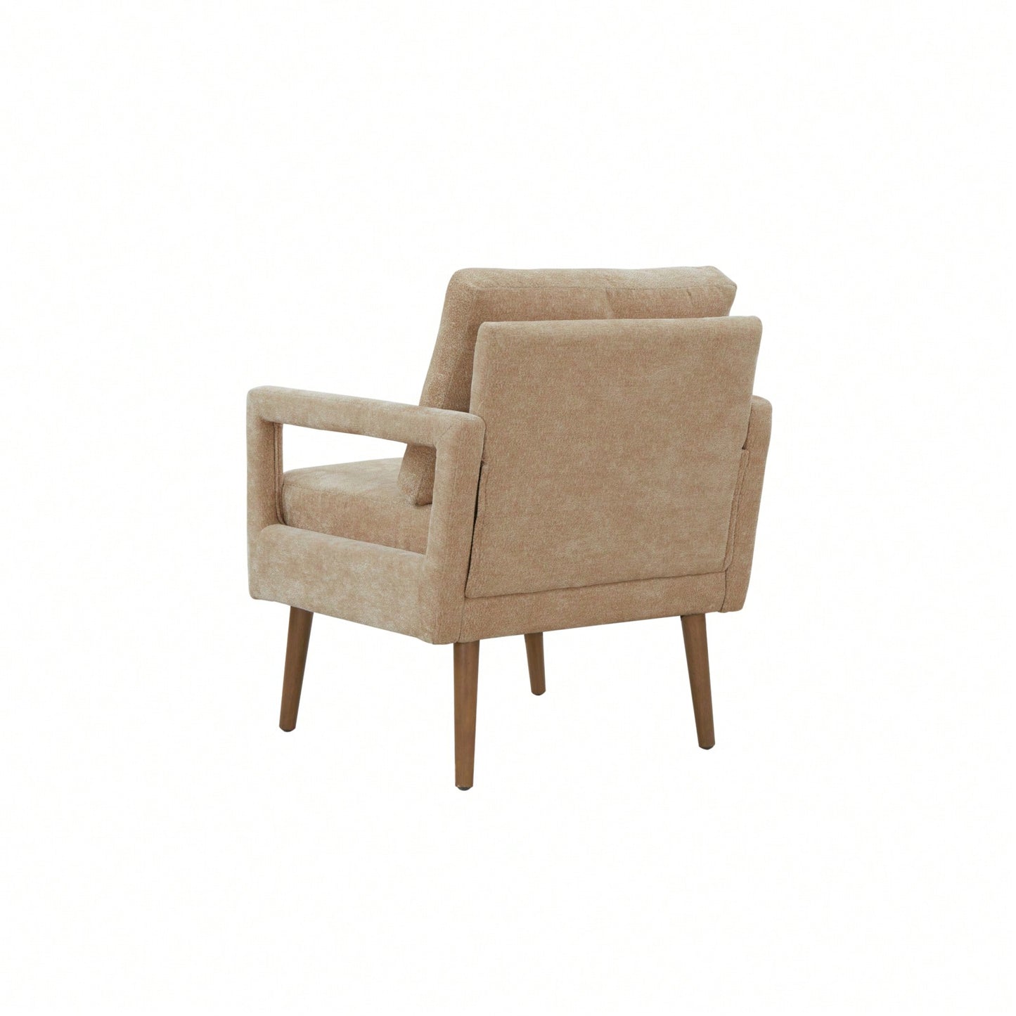 Mid-Century Armchair , Accent Chair With Chenille Armrest & Soft Cushion For Living Room, Bedroom, Home Office, Study