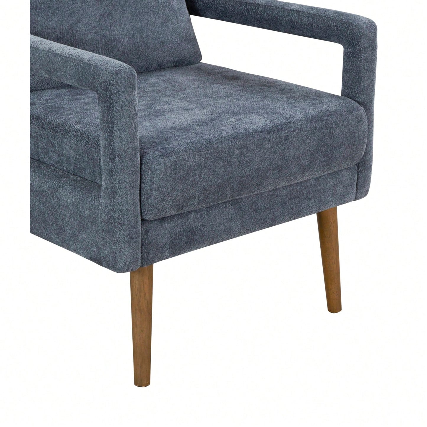 Mid-Century Armchair , Accent Chair With Chenille Armrest & Soft Cushion For Living Room, Bedroom, Home Office, Study