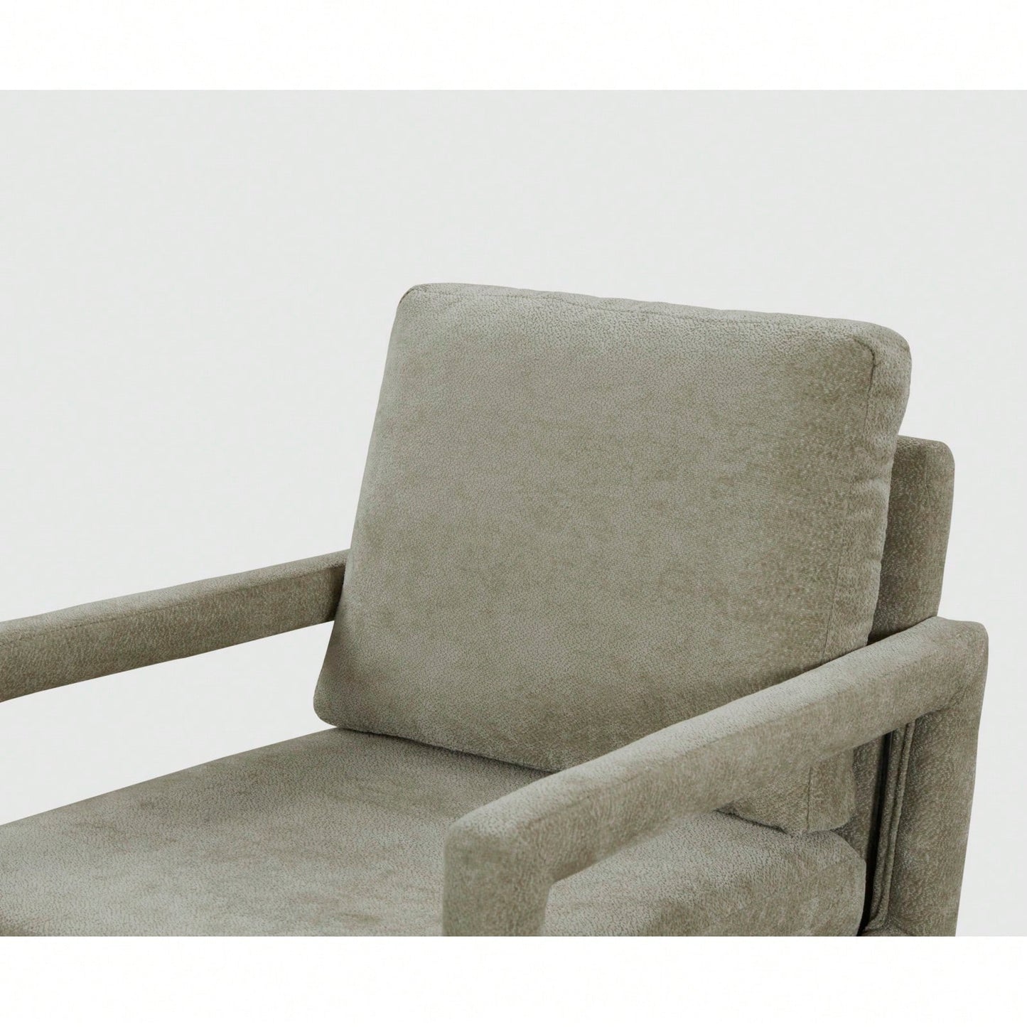 Mid-Century Armchair , Accent Chair With Chenille Armrest & Soft Cushion For Living Room, Bedroom, Home Office, Study