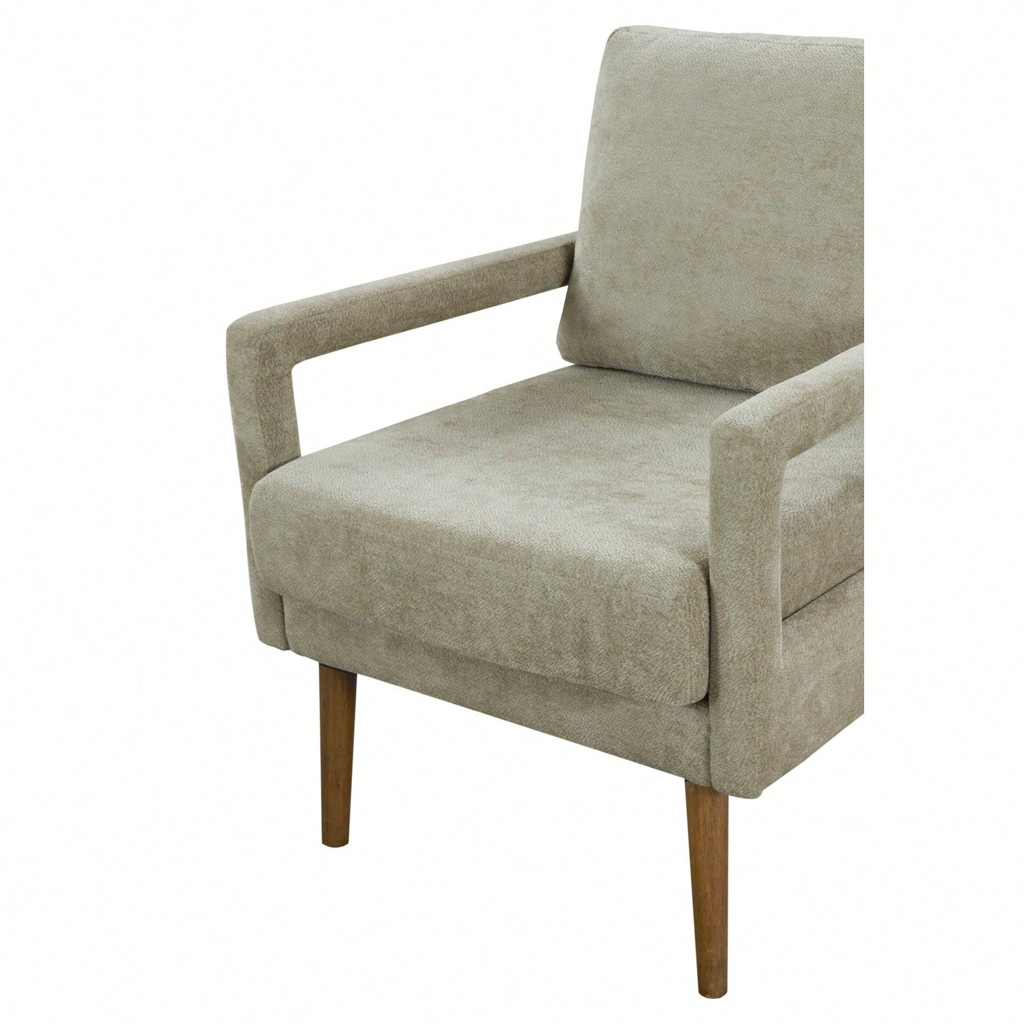 Mid-Century Armchair , Accent Chair With Chenille Armrest & Soft Cushion For Living Room, Bedroom, Home Office, Study
