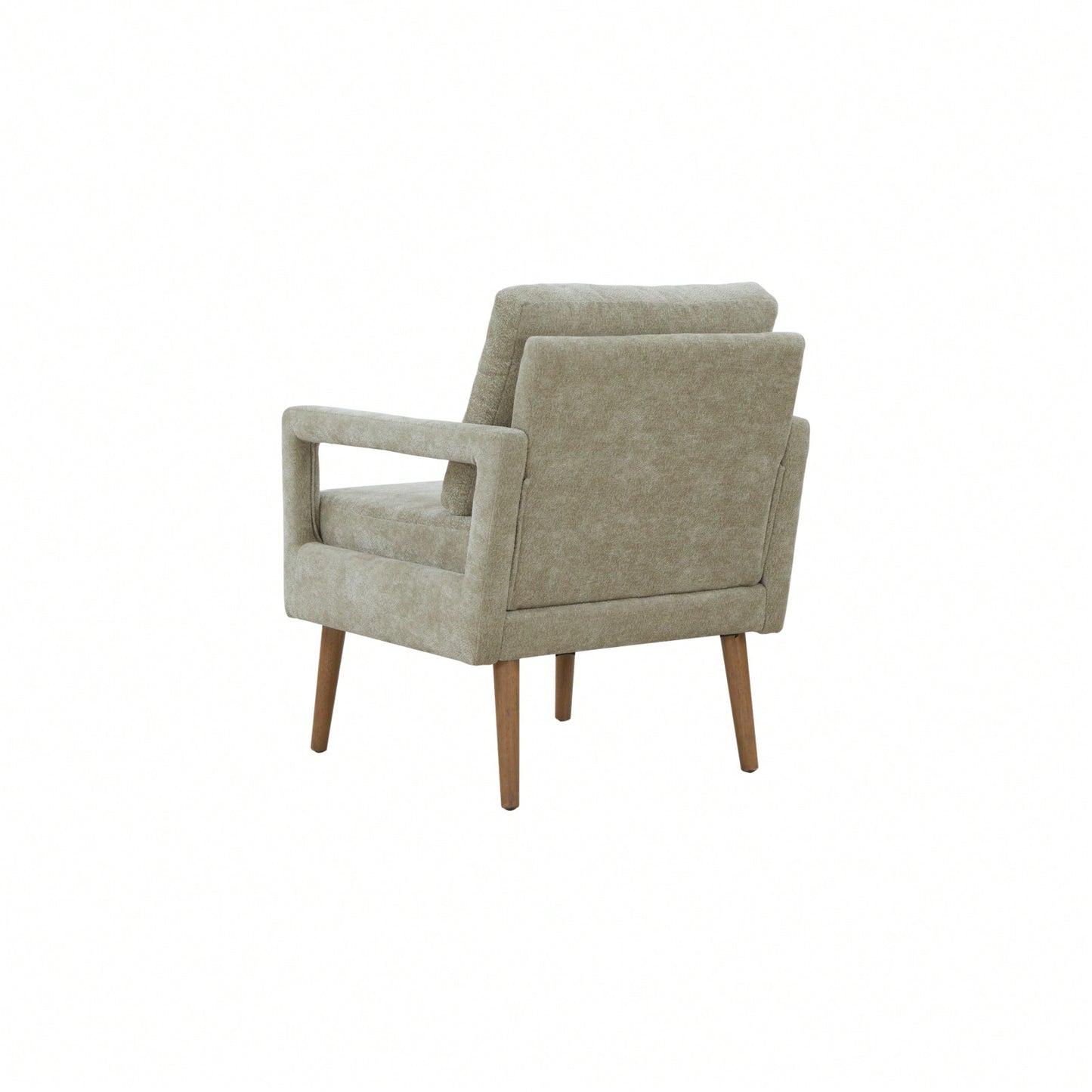 Mid-Century Armchair , Accent Chair With Chenille Armrest & Soft Cushion For Living Room, Bedroom, Home Office, Study