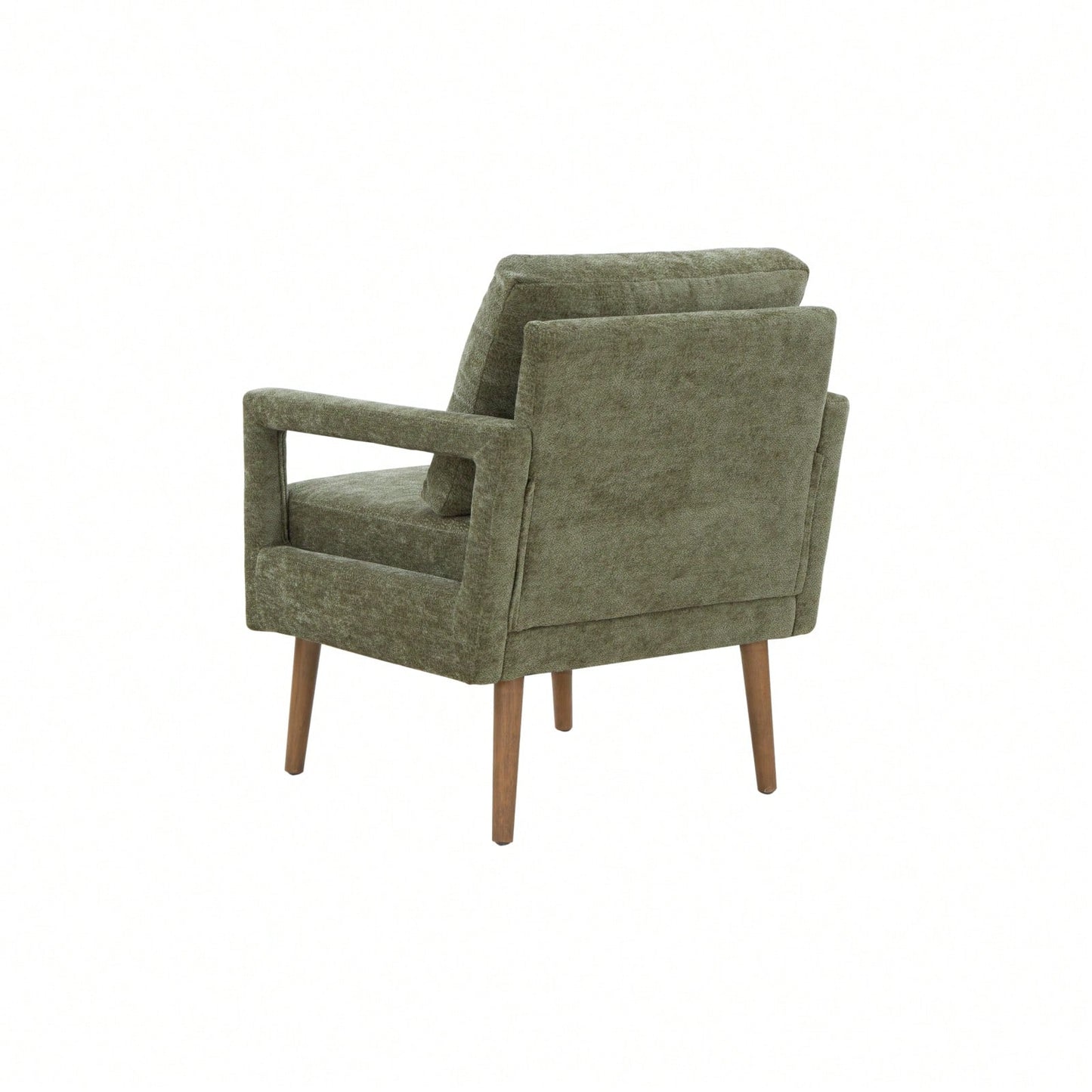 Mid-Century Armchair , Accent Chair With Chenille Armrest & Soft Cushion For Living Room, Bedroom, Home Office, Study