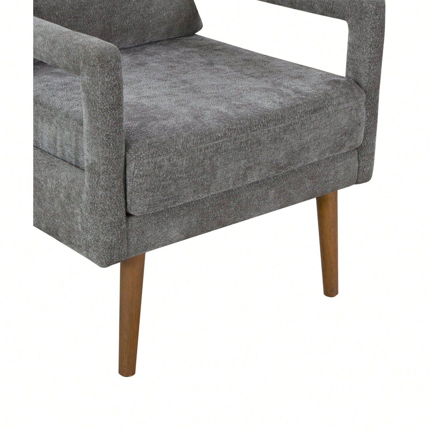 Mid-Century Armchair , Accent Chair With Chenille Armrest & Soft Cushion For Living Room, Bedroom, Home Office, Study