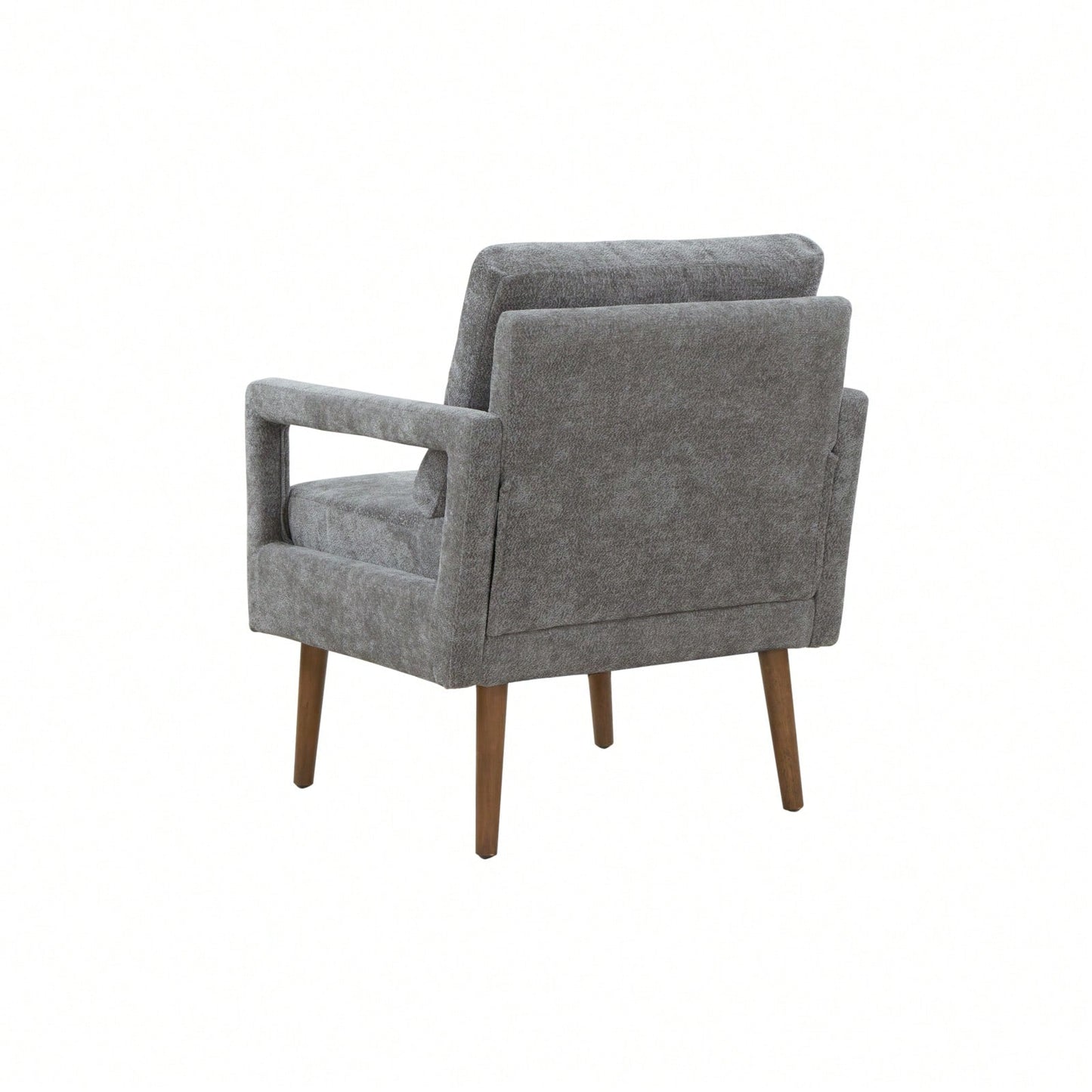 Mid-Century Armchair , Accent Chair With Chenille Armrest & Soft Cushion For Living Room, Bedroom, Home Office, Study
