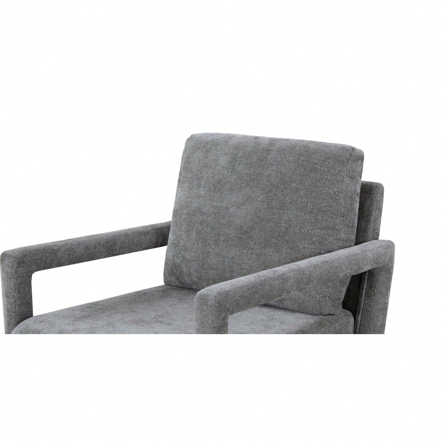 Mid-Century Armchair , Accent Chair With Chenille Armrest & Soft Cushion For Living Room, Bedroom, Home Office, Study