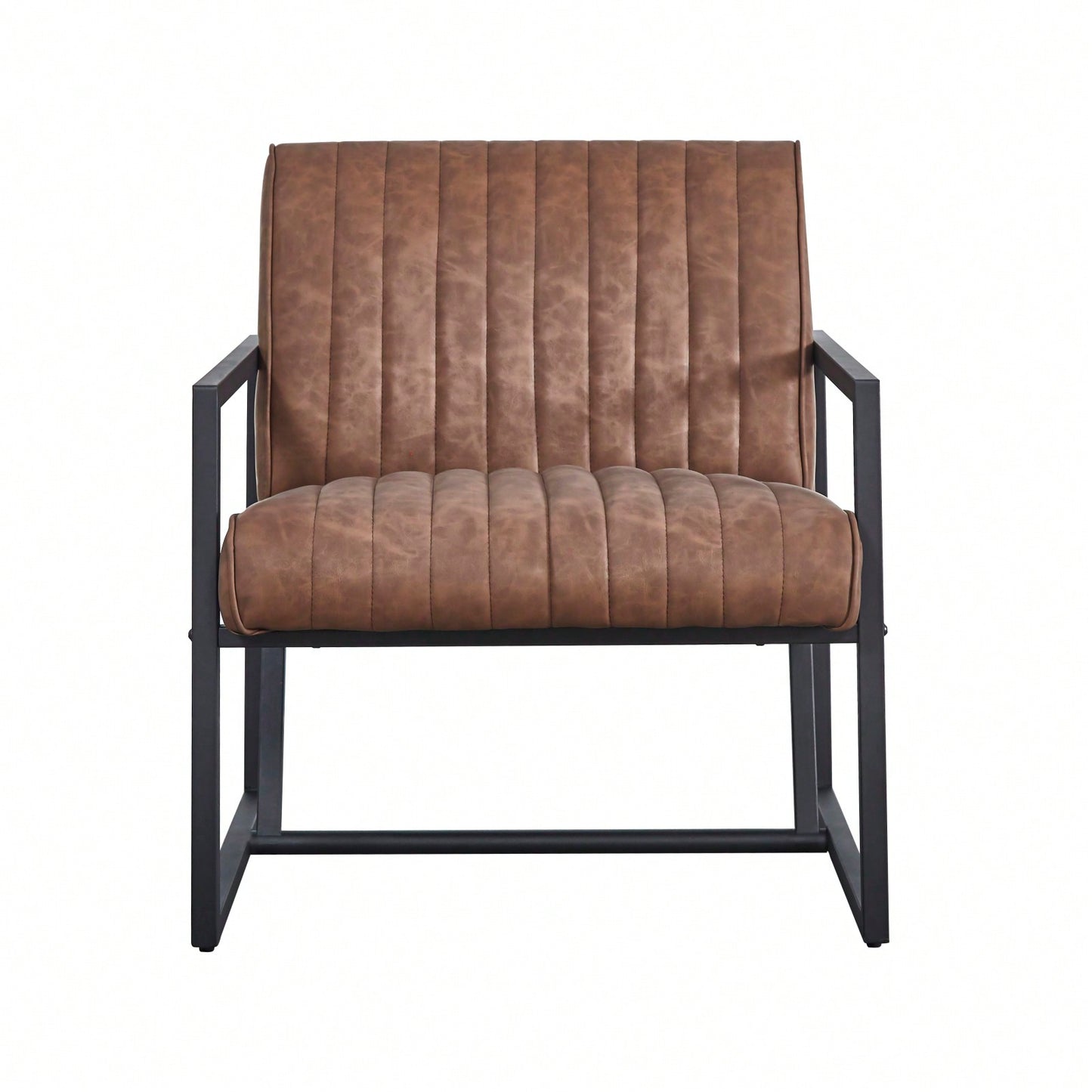 Stylish Modern Armchair with Steel Frame High Back Upholstered Accent Chair for Living Room Bedroom Kitchen