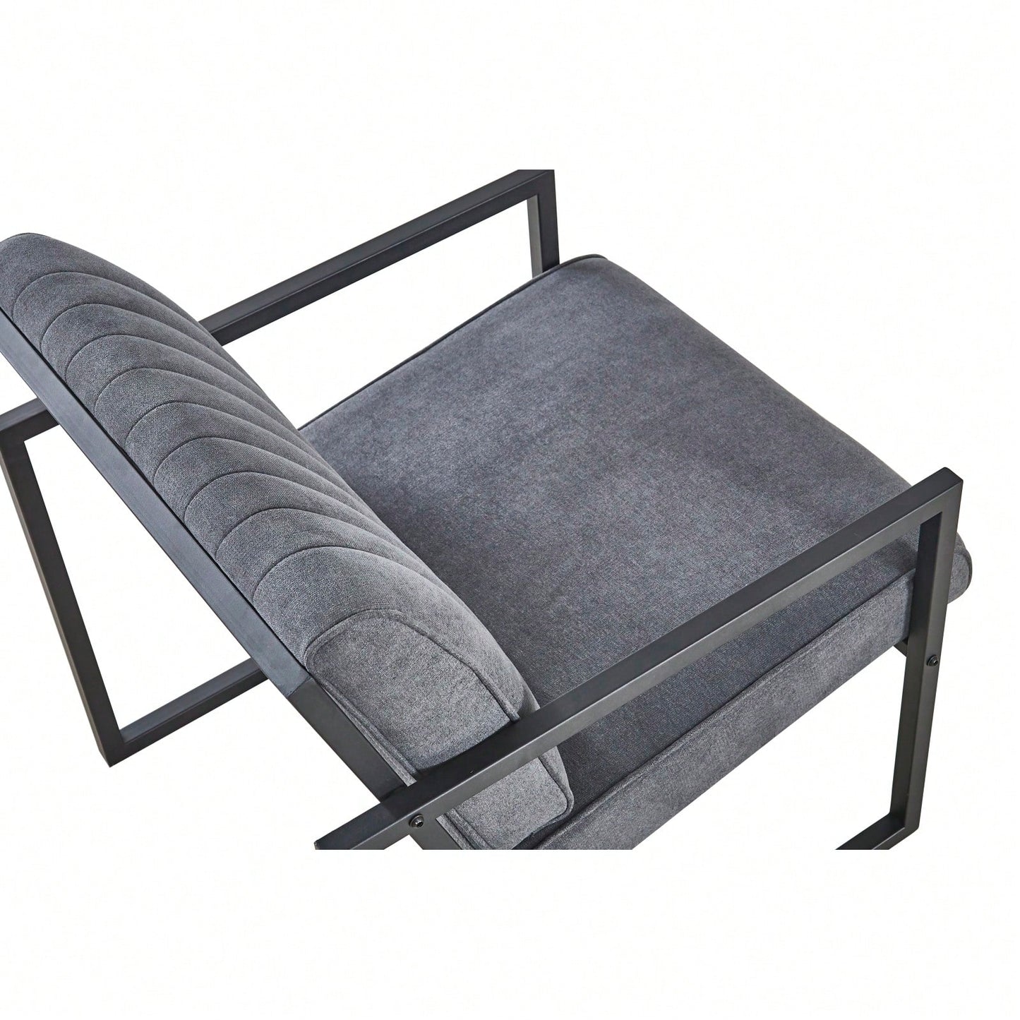 Stylish Modern Armchair with Steel Frame High Back Upholstered Accent Chair for Living Room Bedroom Kitchen