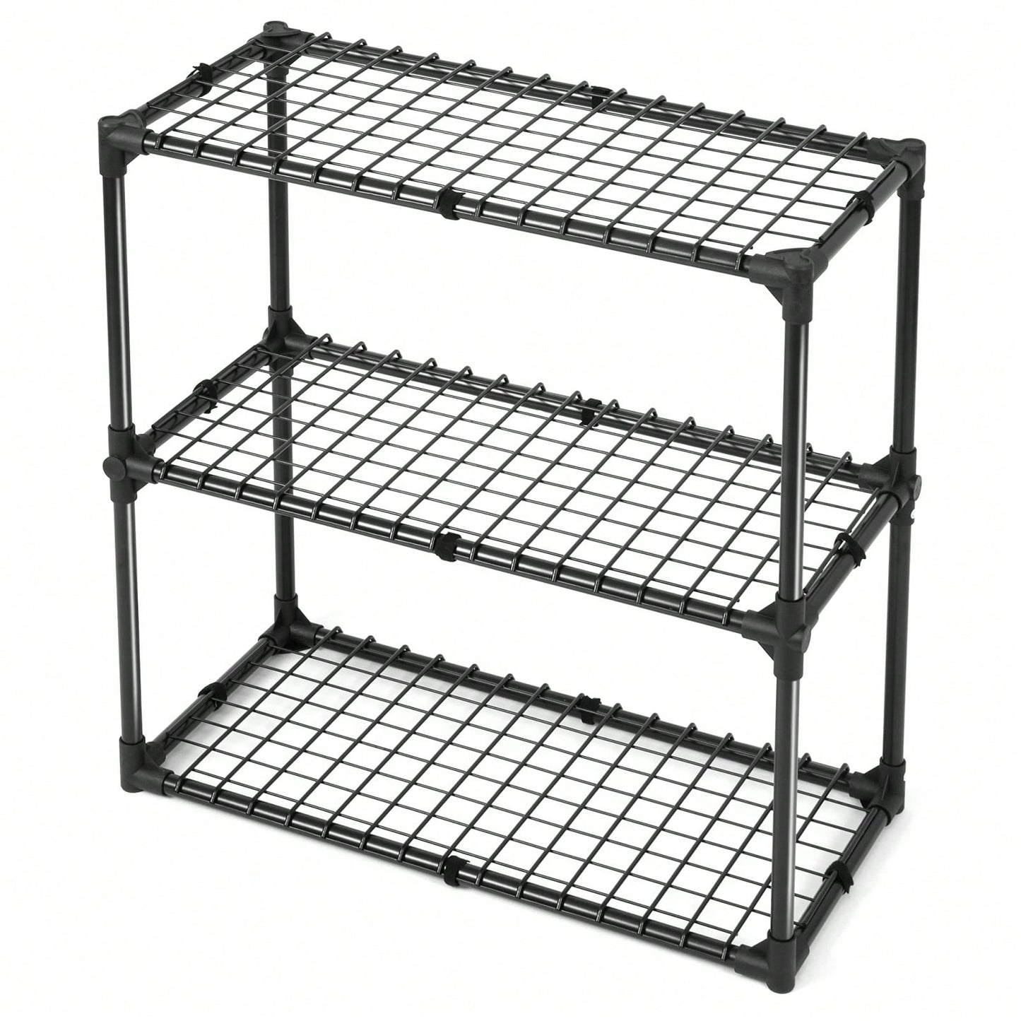 Heavy Duty 3-Shelf Wire Rack 330lb Capacity Easy Assembly Versatile Storage for Garage Home Office Commercial Rust UV Resistant
