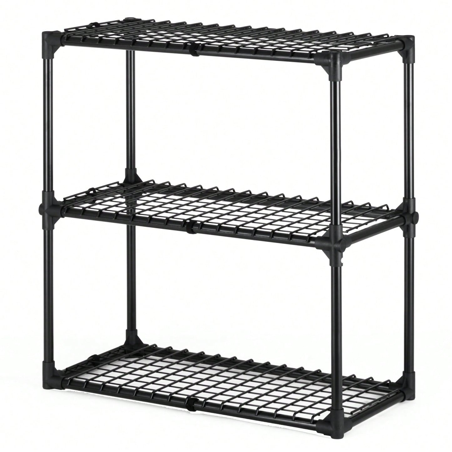 Heavy Duty 3-Shelf Wire Rack 330lb Capacity Easy Assembly Versatile Storage for Garage Home Office Commercial Rust UV Resistant