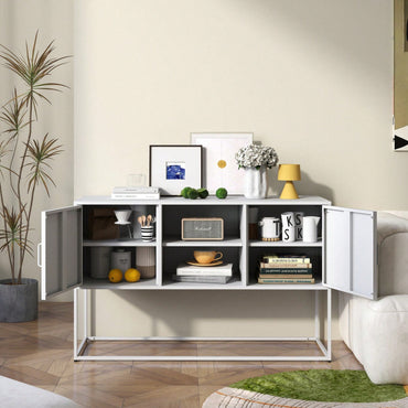 Sleek Modern Sideboard Buffet Cabinet with Ample Storage Anti-Tilt Design Elegant Handles Silent Magnetic Closure