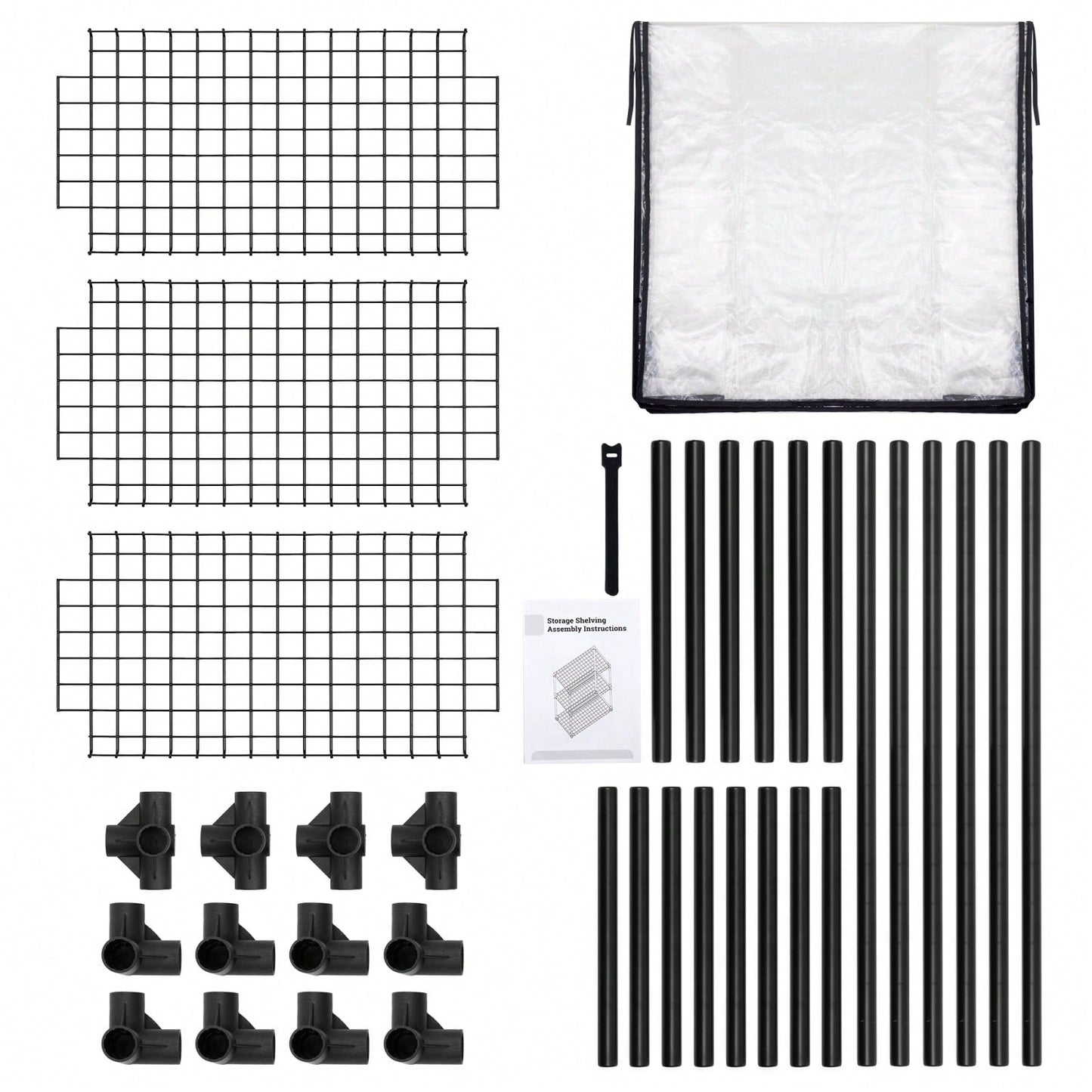 3-Shelf Wire Rack With Cover