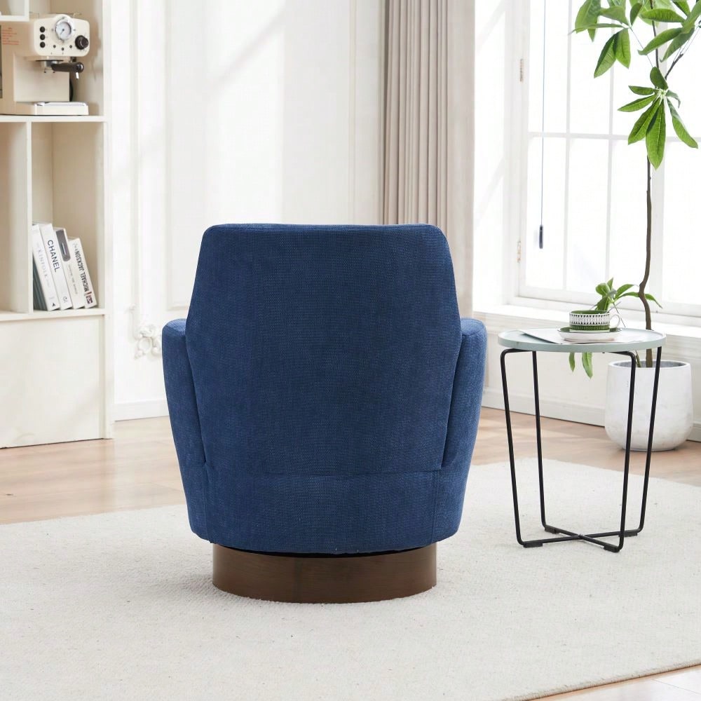 Modern 360° Swivel Accent Barrel Chair with Gold Base for Living Room Bedroom Office Ergonomic Design Holds 300lbs