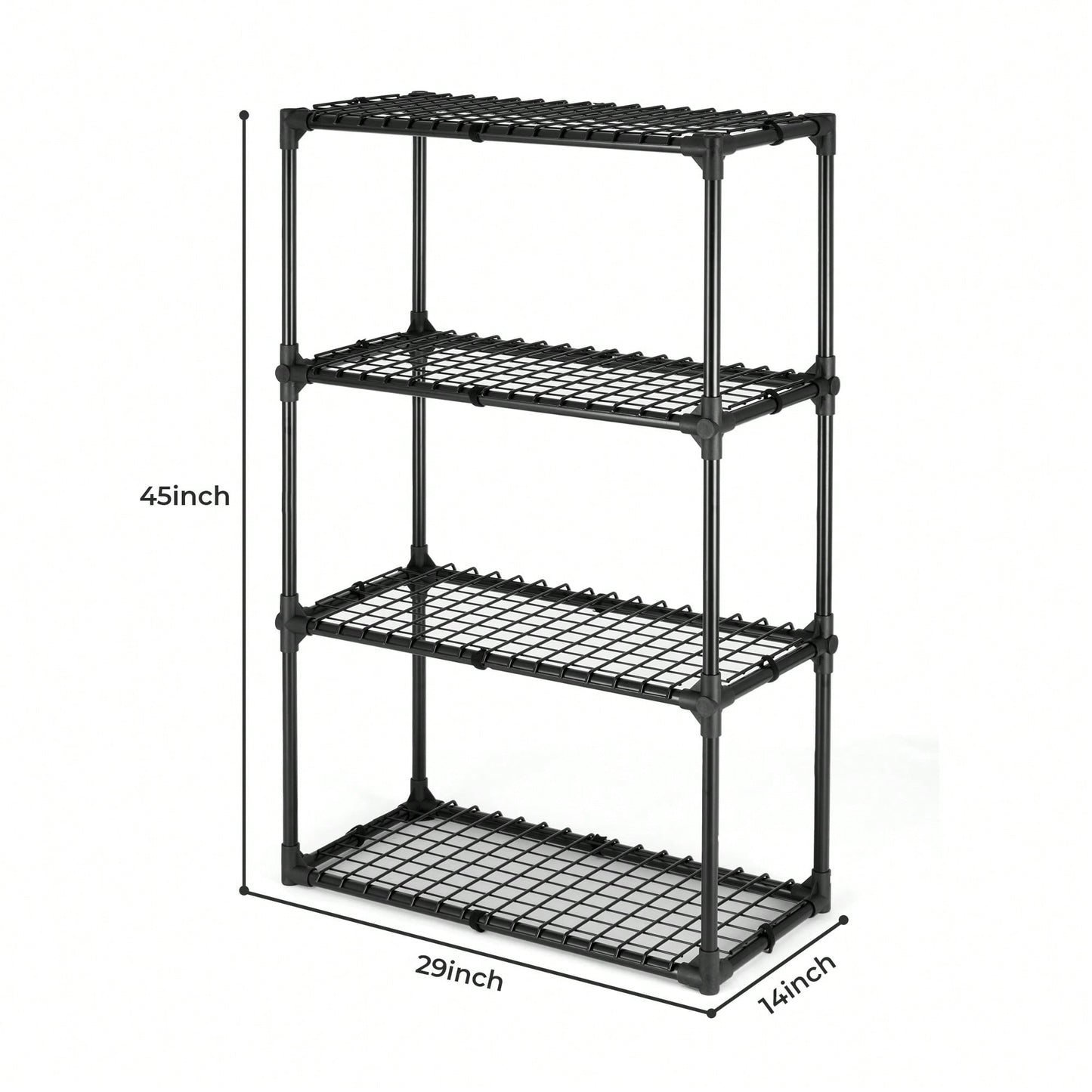 4-Shelf Wire Rack(1Pack) With Cover