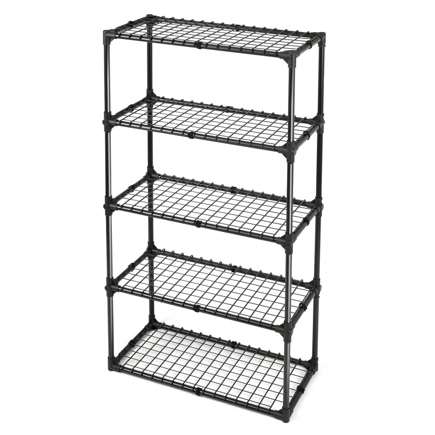 5-Shelf Wire Rack With Cover (1 Pack)