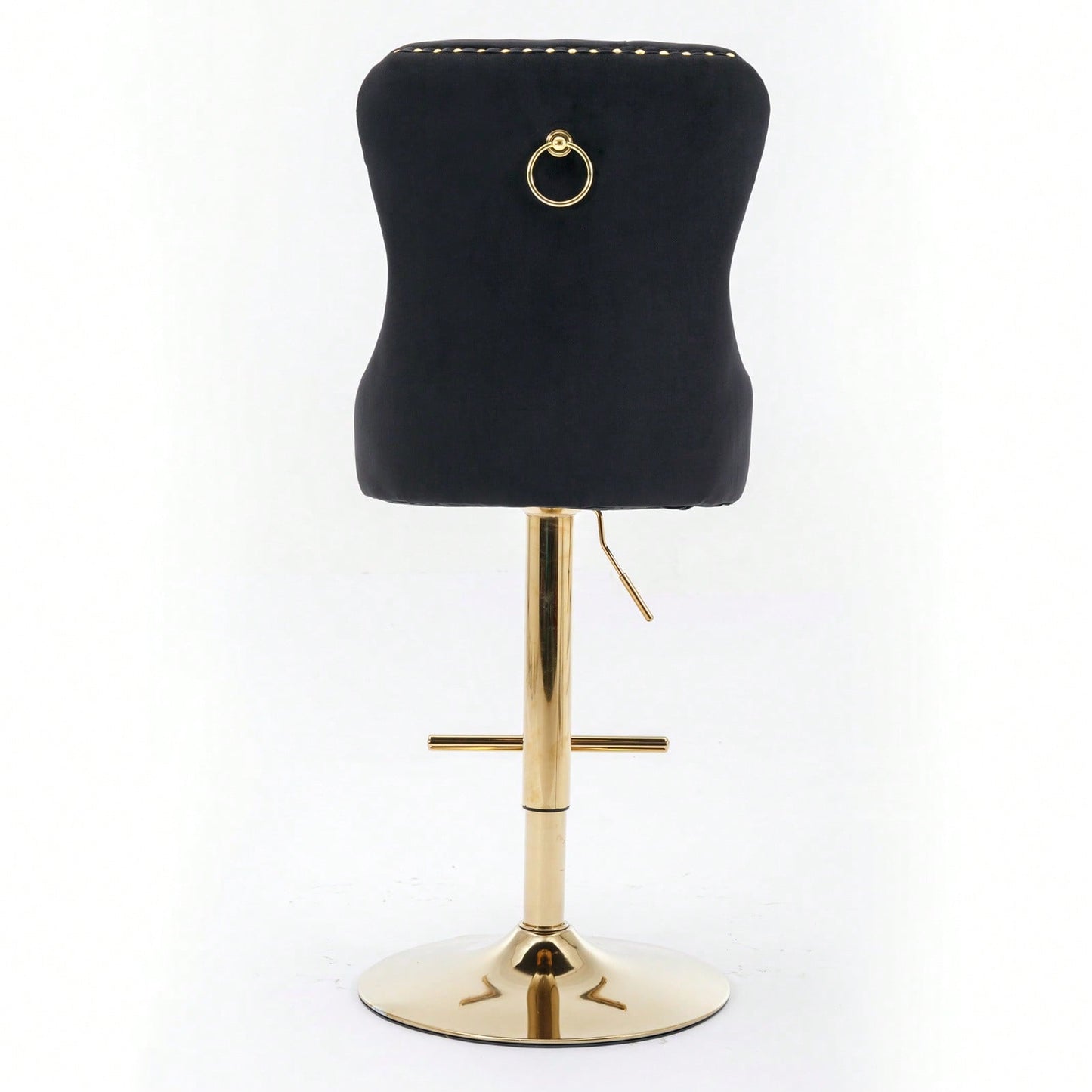 Adjustable Velvet Bar Stools Set of 2 with Back and Swivel Modern Tufted Counter Height Seating for Kitchen Island and Home Bar