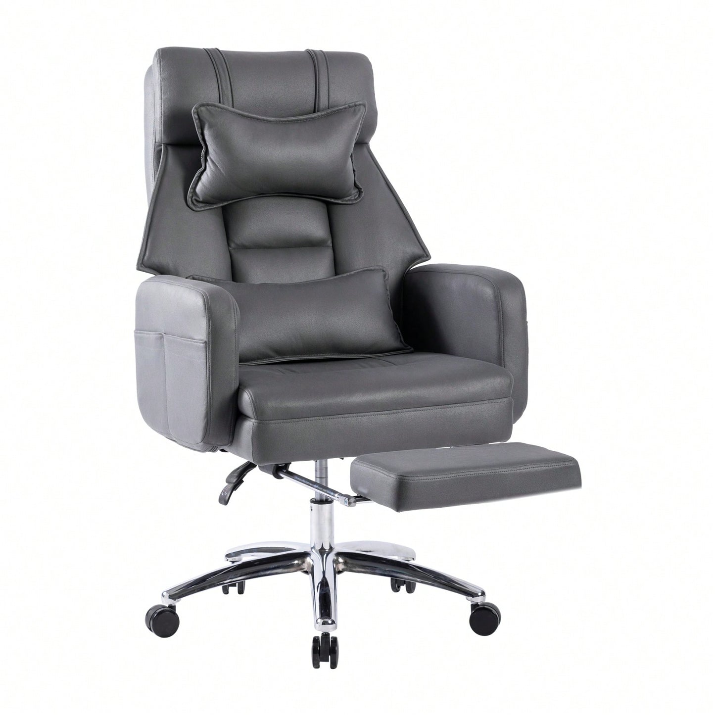 Ergonomic High Back Office Chair with Lumbar Support and Headrest 155° Recline Comfortable Boss Chair