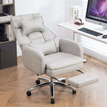 Ergonomic High Back Office Chair with Lumbar Support and Headrest 155° Recline Comfortable Boss Chair