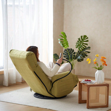 Ergonomic Gaming and Lounge Chair with Adjustable Headrest Lumbar Support 360° Rotation and Reclining Backrest for Ultimate Comfort
