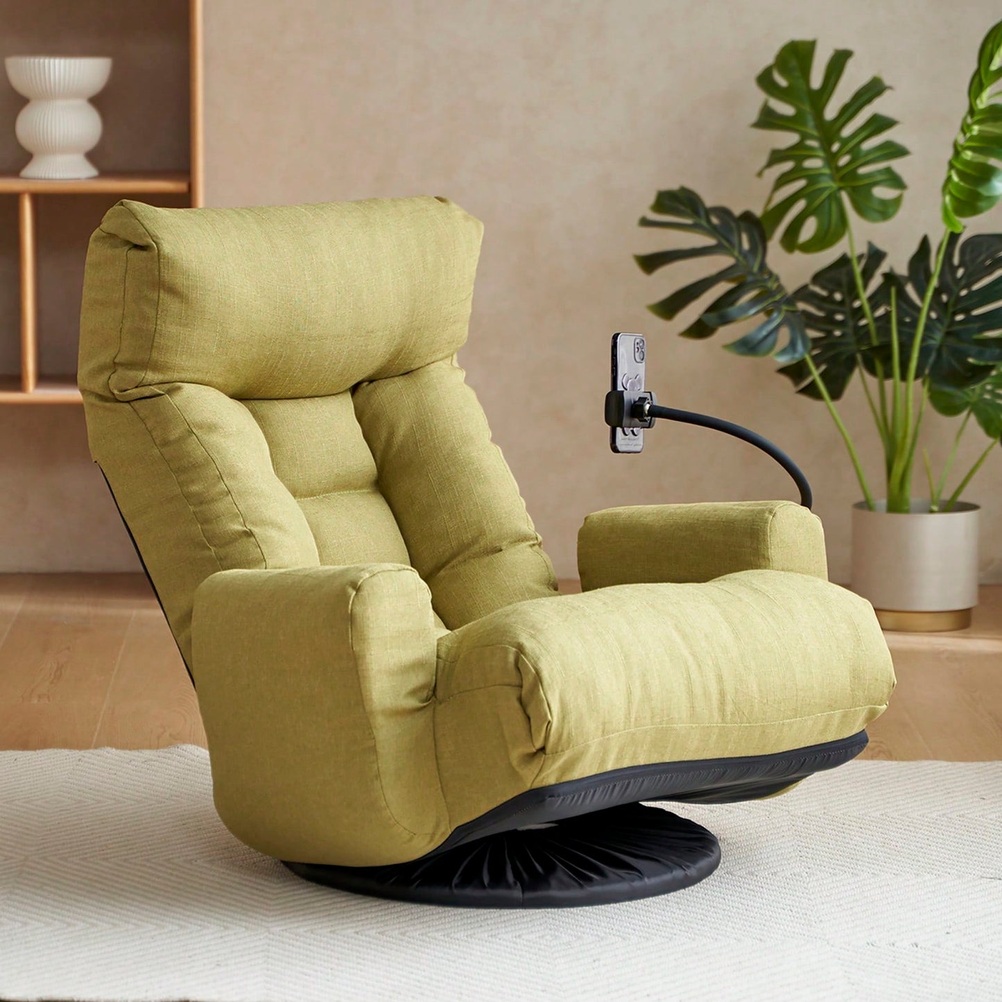 Ergonomic Gaming and Lounge Chair with Adjustable Headrest Lumbar Support 360° Rotation and Reclining Backrest for Ultimate Comfort