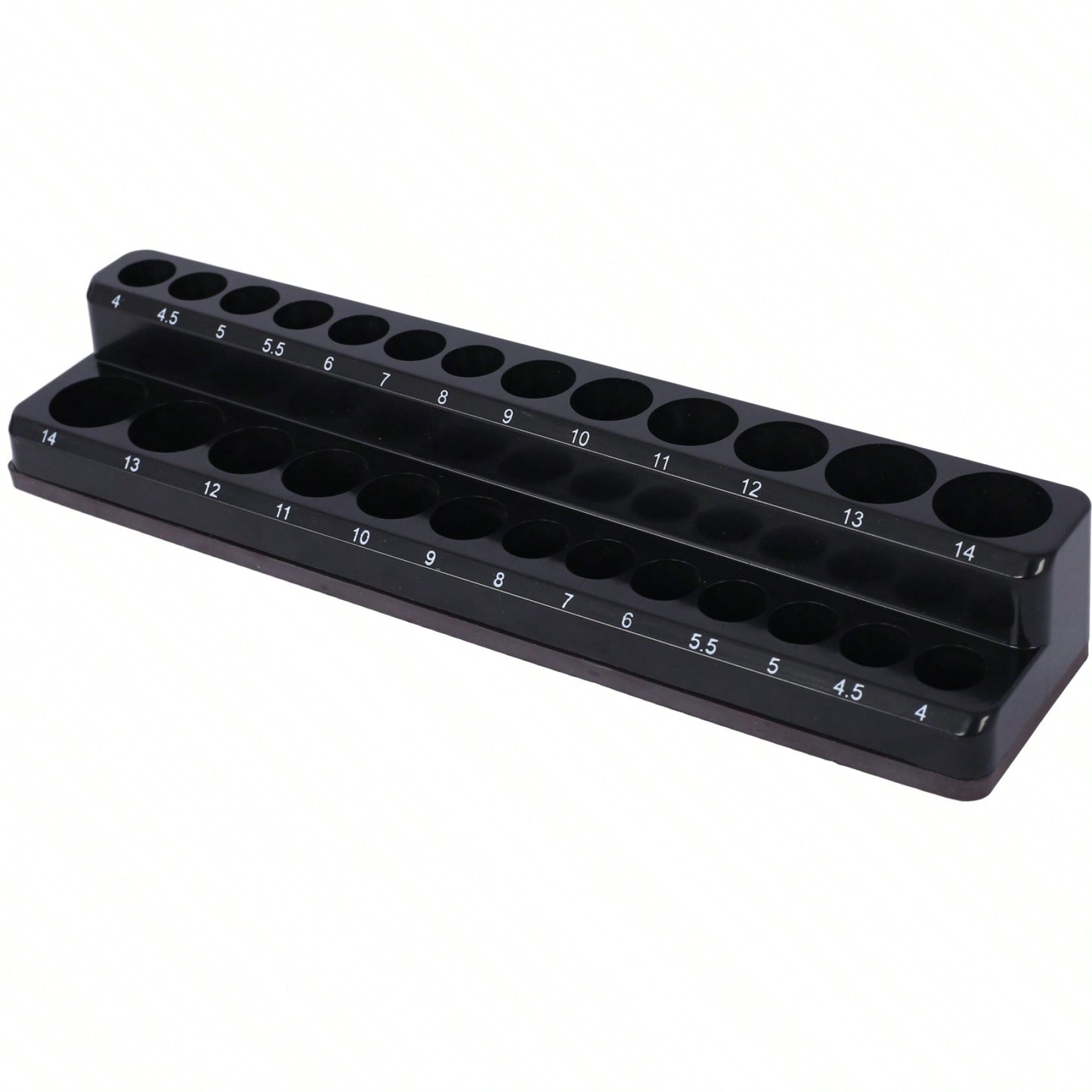 3 Piece Metric Magnetic Socket Organizers, Magnetic Socket Holder, Black Tool Box Organizer