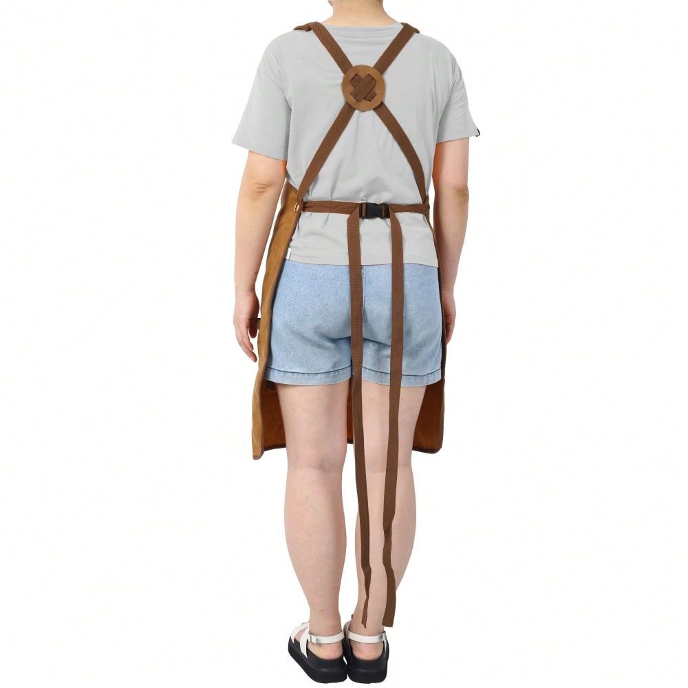 Heavy Duty Waxed Canvas Carpenter Apron, Waterproof, Adjustable, 18 Oz