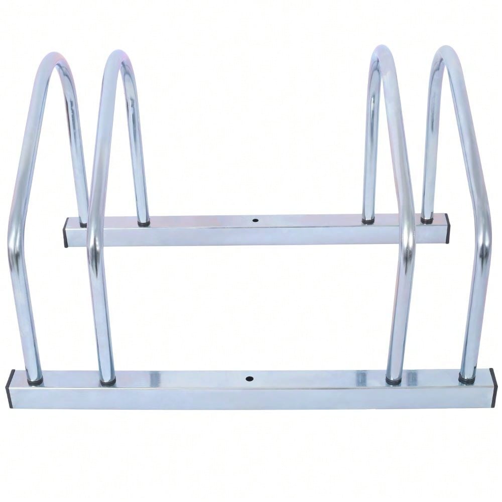 2 Bikes Floor Bike Stand, Bike Parking Rack Garage Bike Storage Stand Indoor/Outdoor 22-28" Wheel Stand