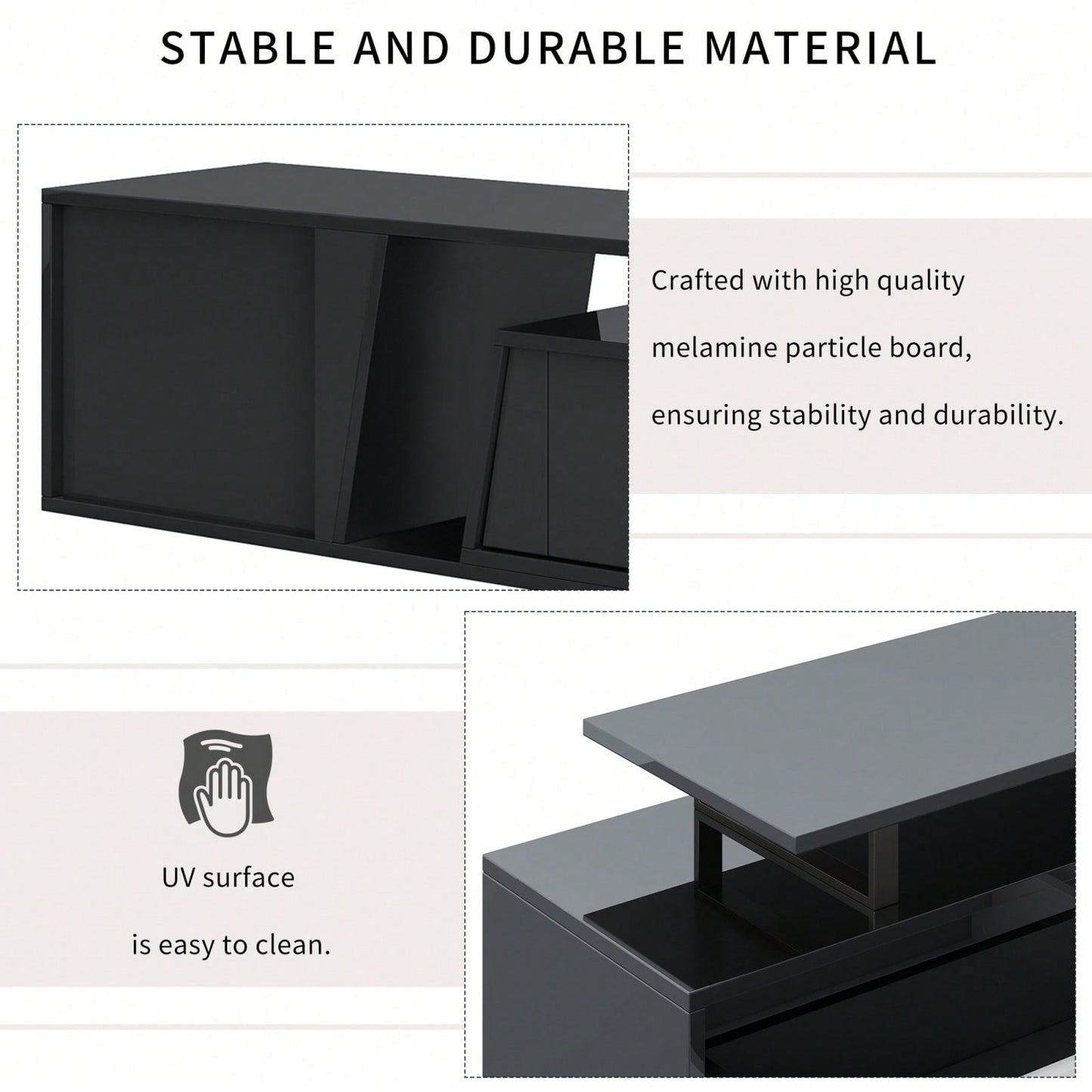 Modern Extendable TV Stand, Minimalist TV Console With Drawers & Cabinet For TVs Up To 100 Inches