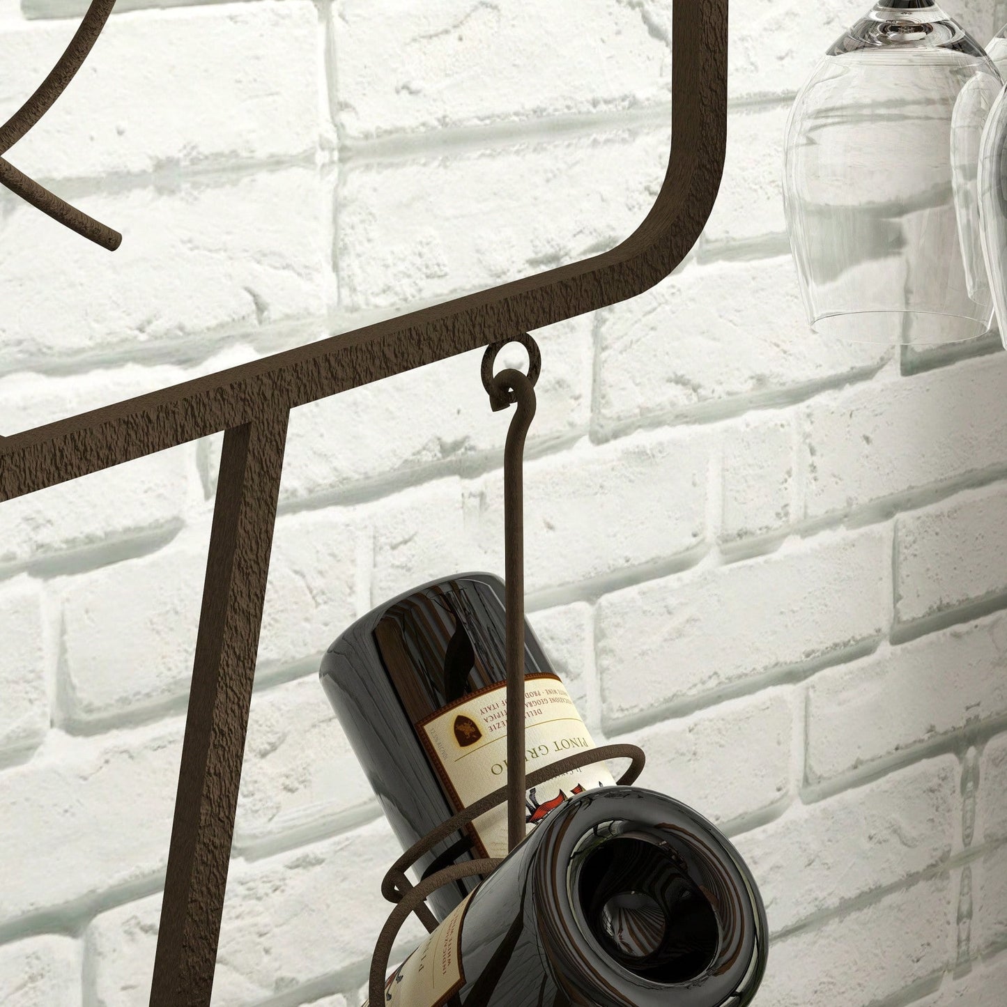 Elegant Rustic Wine Rack with Ample Storage for Home Bar Kitchen or Dining Room