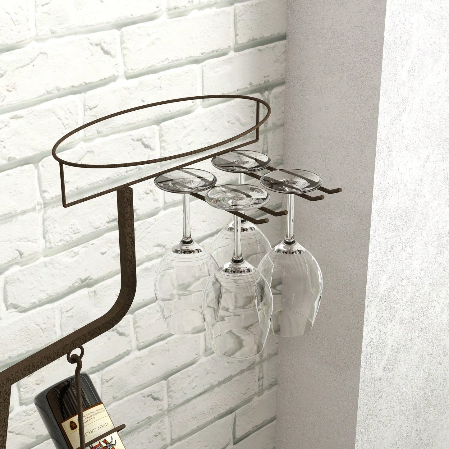 Elegant Rustic Wine Rack with Ample Storage for Home Bar Kitchen or Dining Room