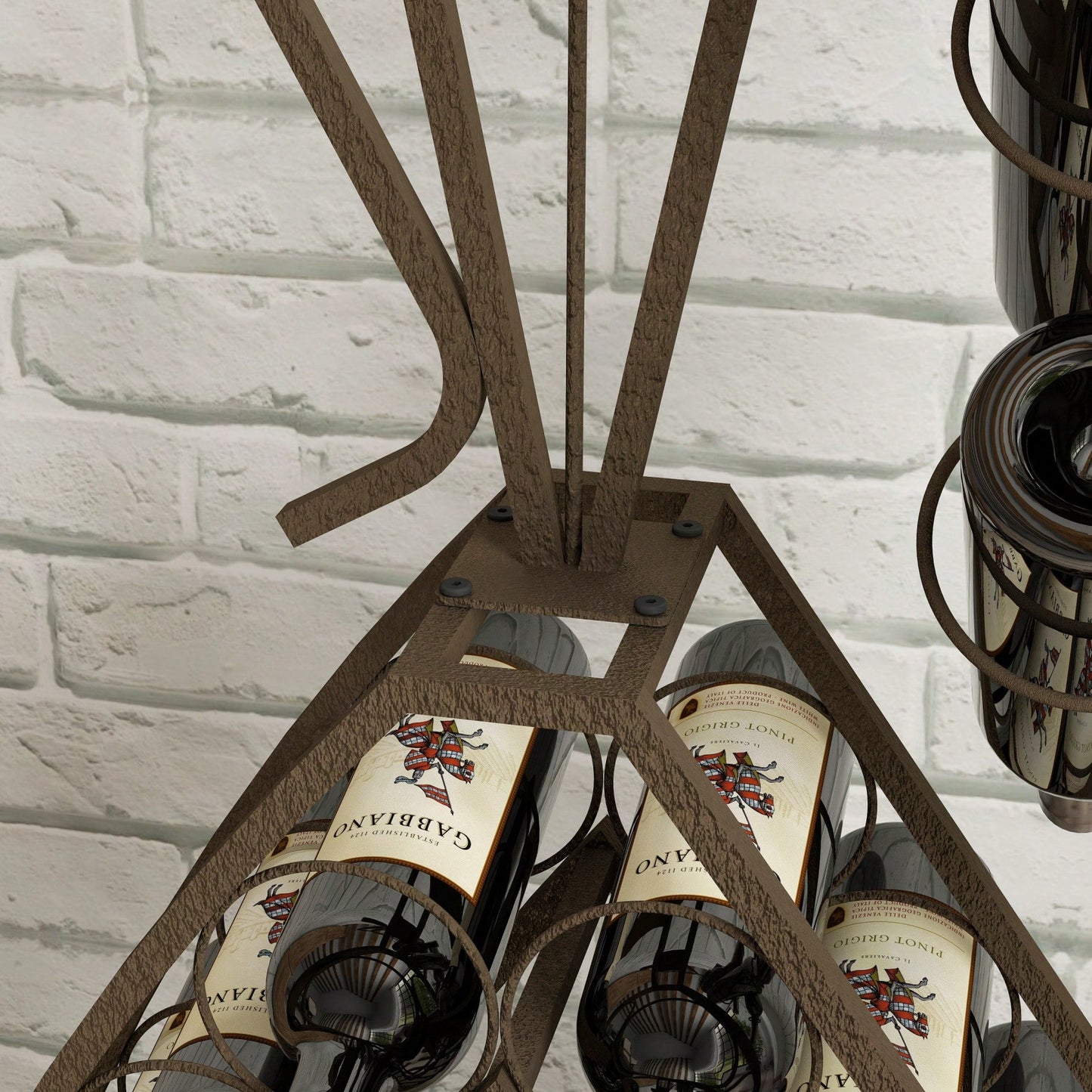 Elegant Rustic Wine Rack with Ample Storage for Home Bar Kitchen or Dining Room