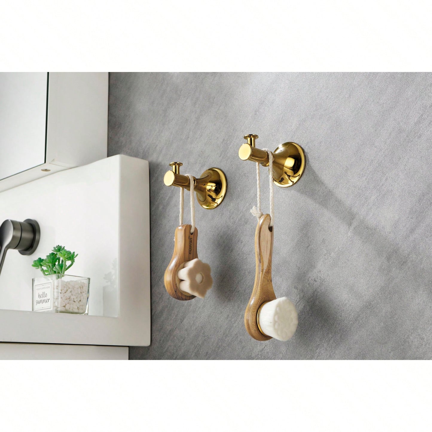 6-Piece Wall Mounted Bathroom Hardware Set with Corrosion-Resistant Finish for Towel Bars and Organization