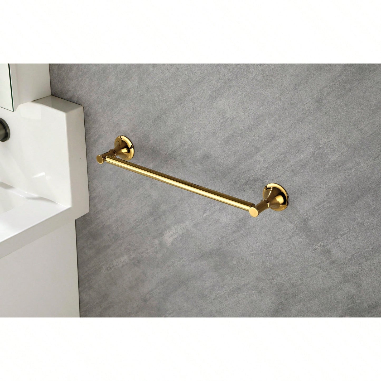 6-Piece Wall Mounted Bathroom Hardware Set with Corrosion-Resistant Finish for Towel Bars and Organization
