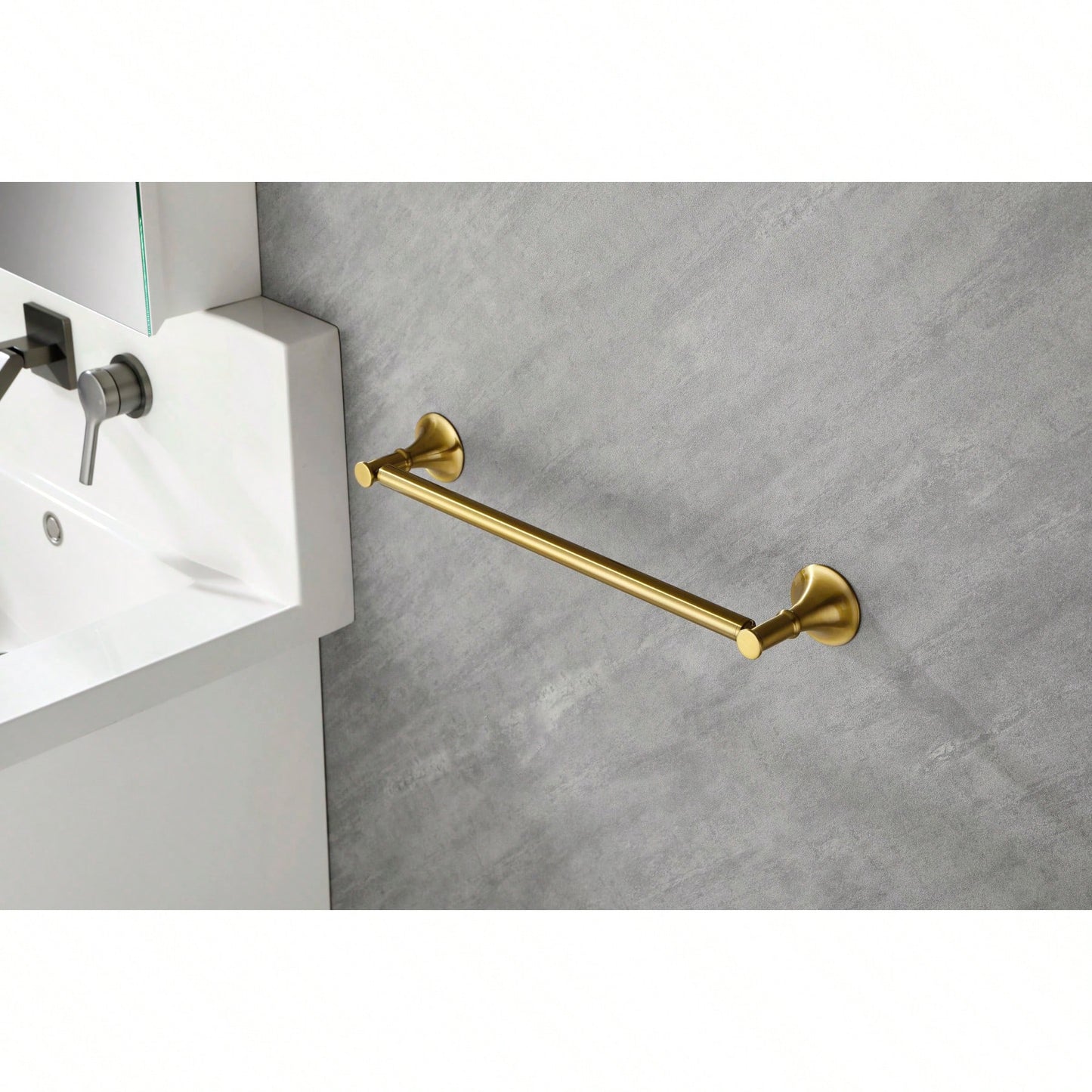 6-Piece Wall Mounted Bathroom Hardware Set with Corrosion-Resistant Finish for Towel Bars and Organization