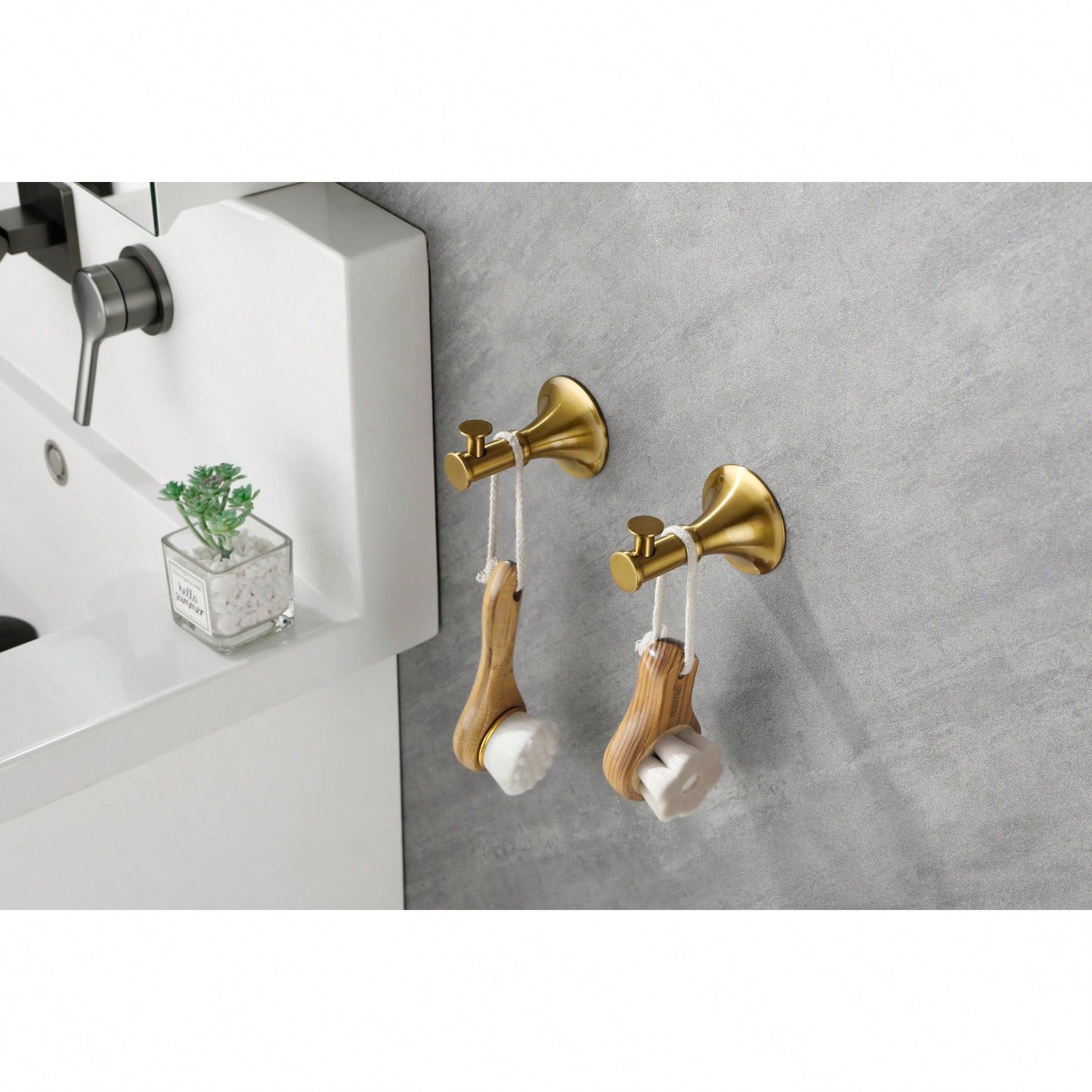 6-Piece Wall Mounted Bathroom Hardware Set with Corrosion-Resistant Finish for Towel Bars and Organization